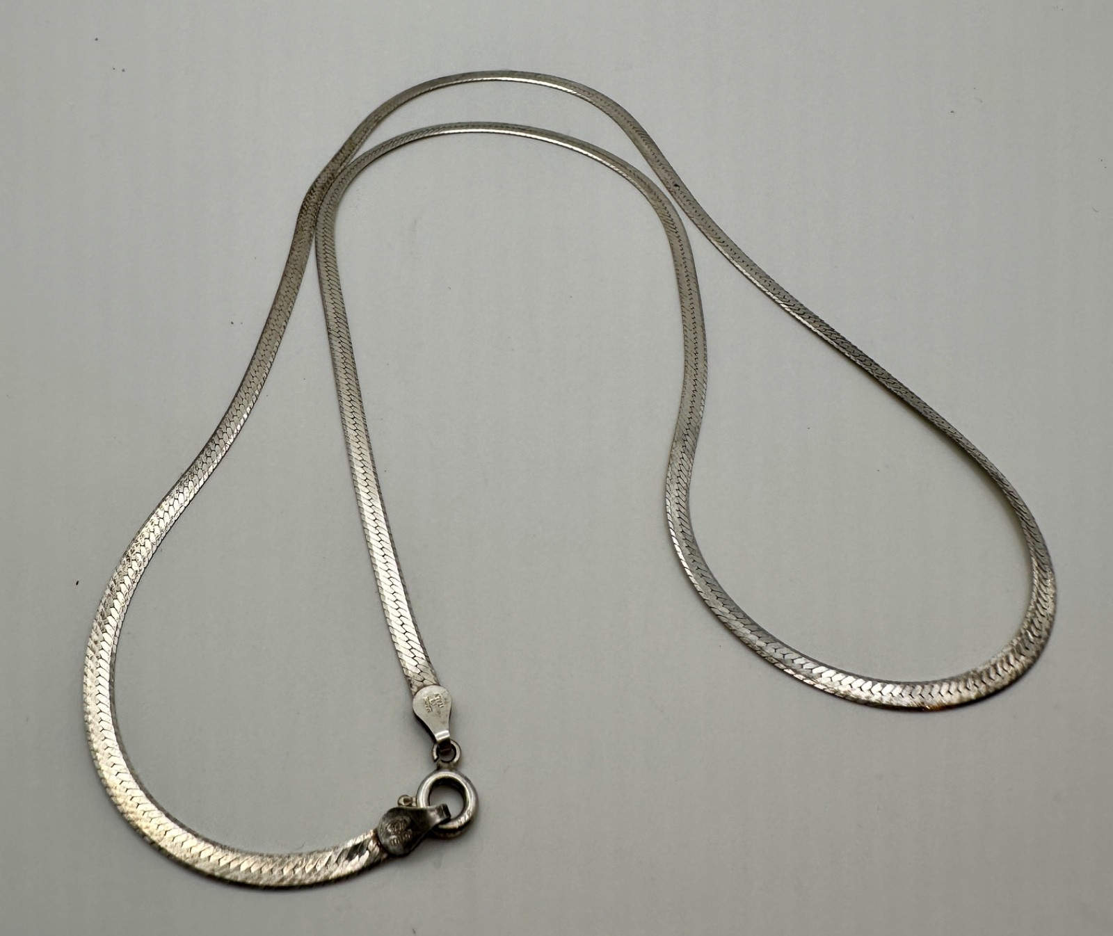 Milor Italy 925 sterling silver herringbone necklace 24″ 3mm 6.64 grams