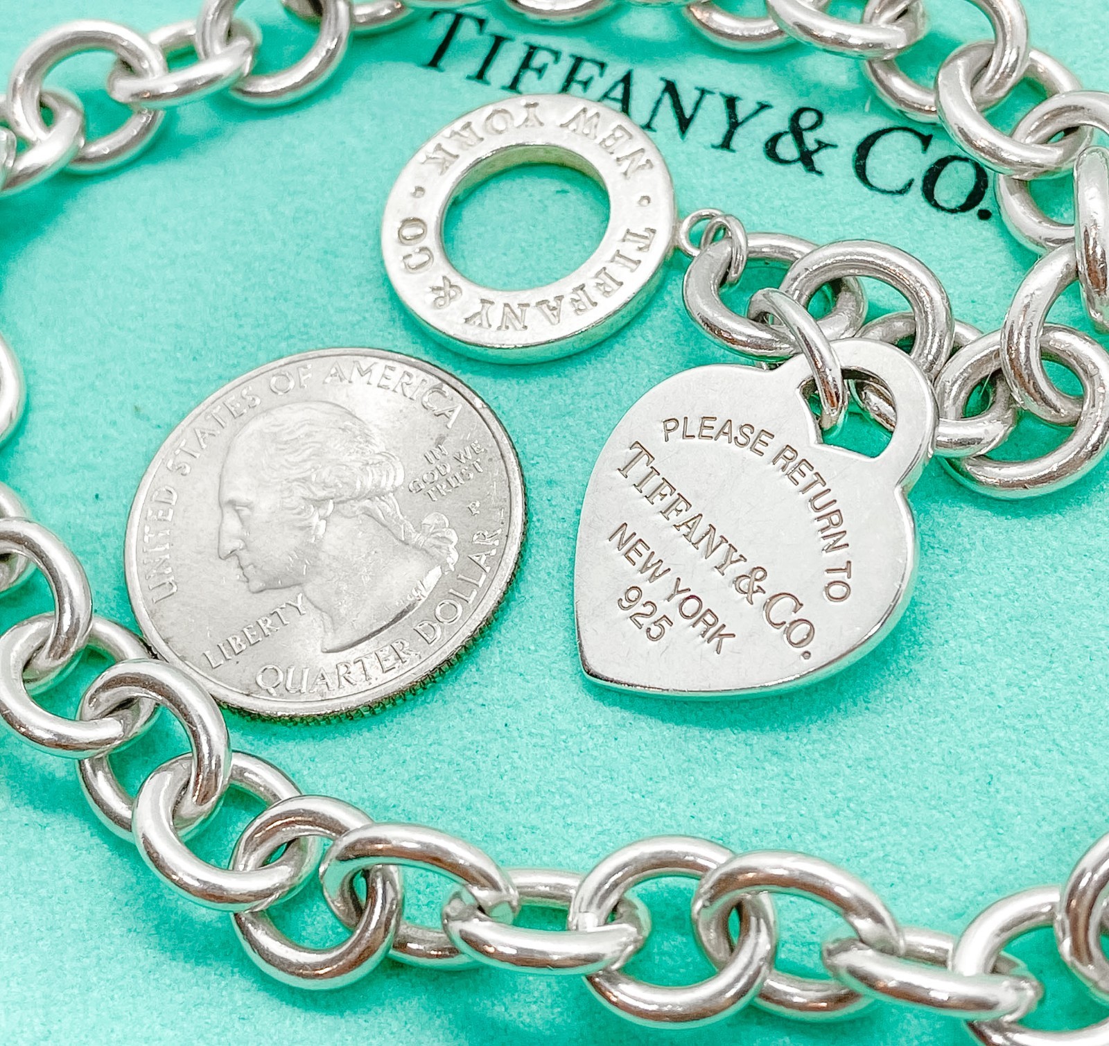 Tiffany & Co Return to Tiffany Heart Pendant Toggle Necklace Silver 15.5″