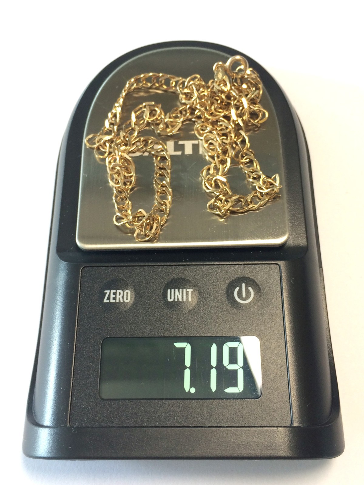 9ct Solid Gold Double Curb Chain 20″ & 7″ Bracelet. Italy. Width 5mm/Wgt 10.17gm