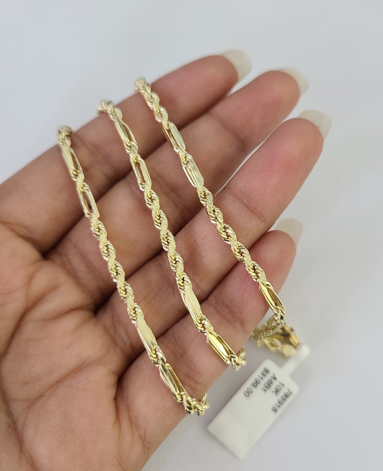 10k Gold Milano Rope Chain Necklace 24″ 3mm 10kt Yellow Gold REAL