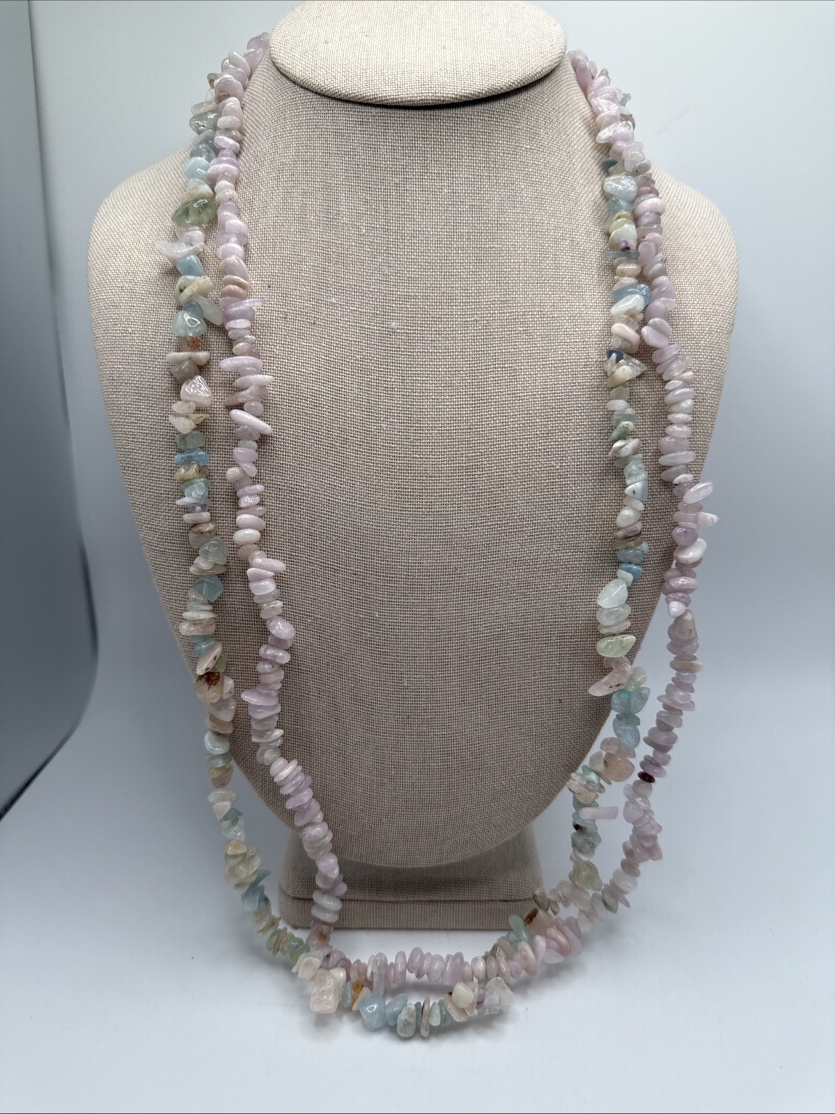 Aquamarine & Multi Gemstone & Kunzite JTV Nugget Necklaces Lot