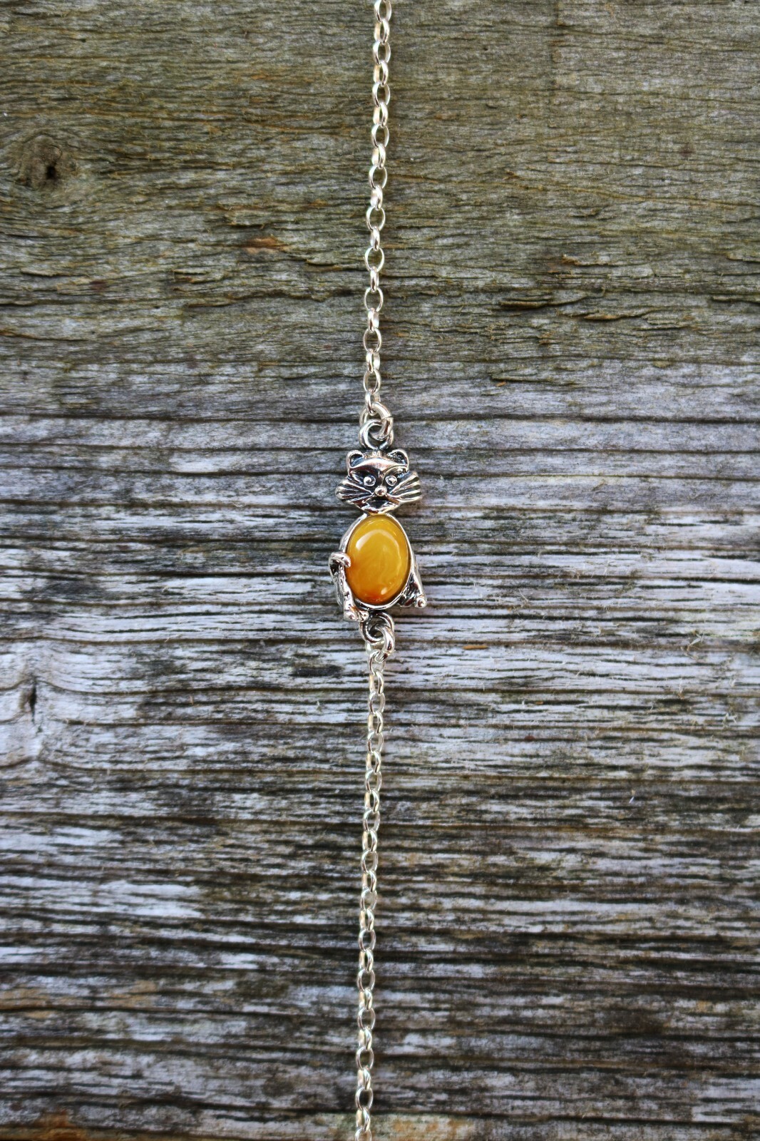 925 Silver Amber Cat Bracelets UK Seller
