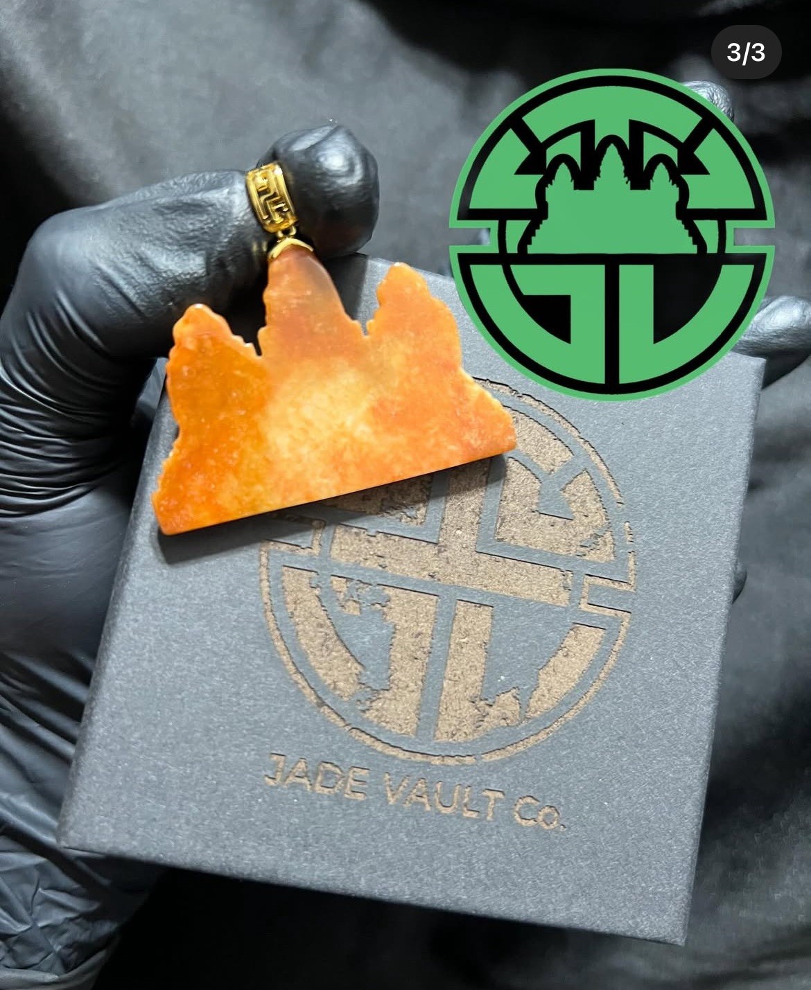 Cambodian Angkor Wat Jade Pendant
