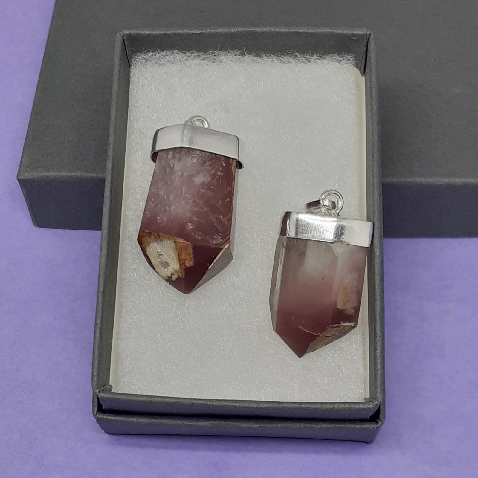 Lithium Quartz Polished Point Pendant with 925 Sterling Silver Bail, Brazil