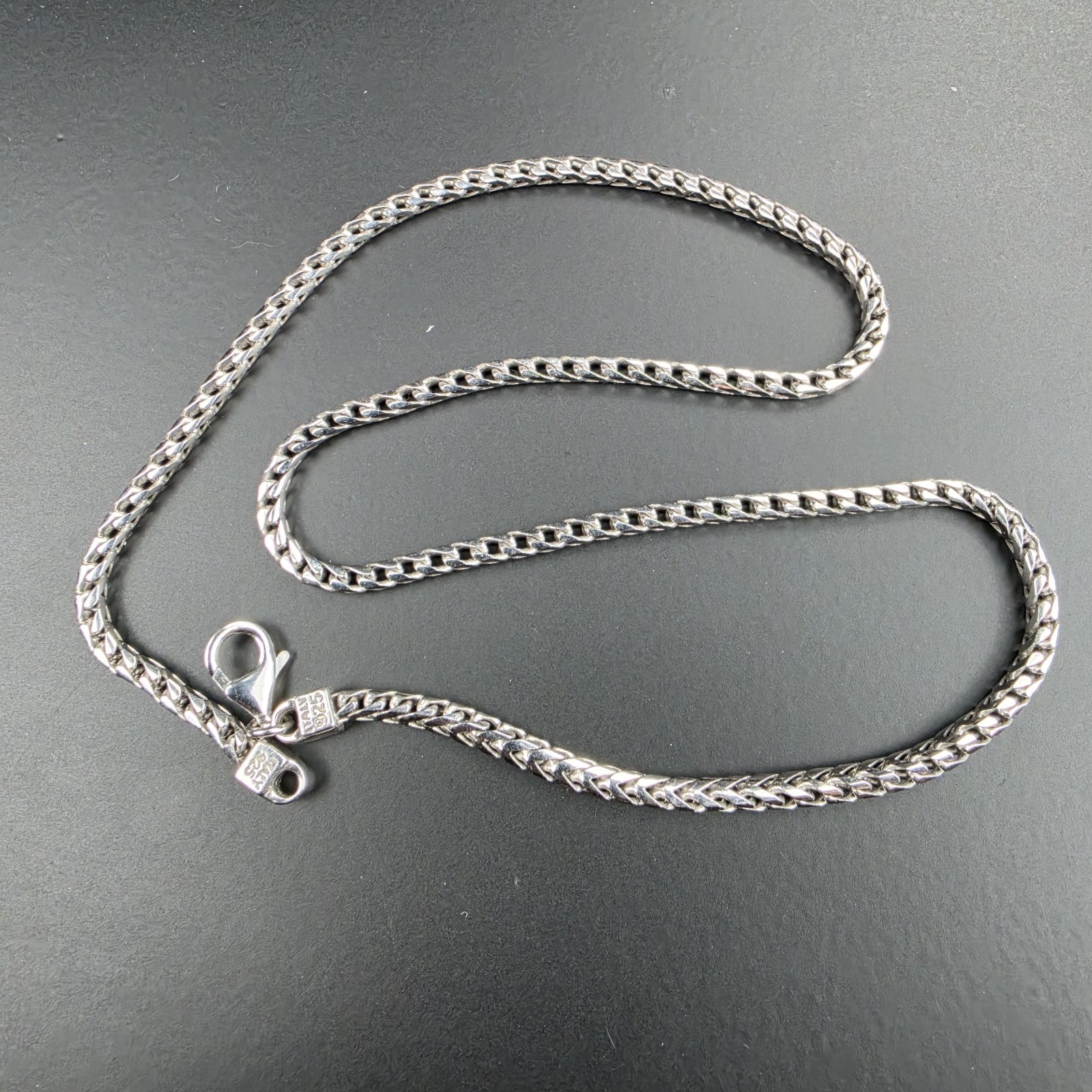Sterling Silver Franco ITALY 4mm Diamond Cut Foxtail Necklace ISBP 20.6g
