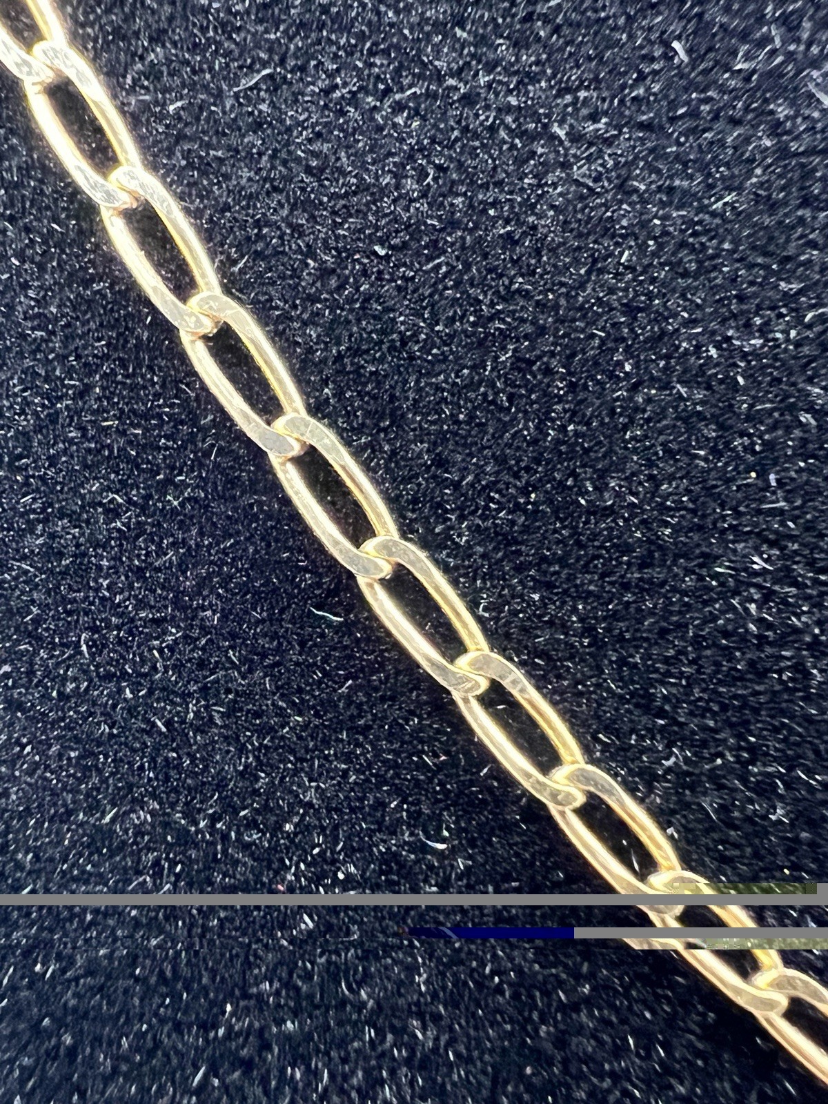 18k Yellow Gold Oval Long Link Curb Chain Necklace 17.5 In. 2mm Italy 3.4 Grams