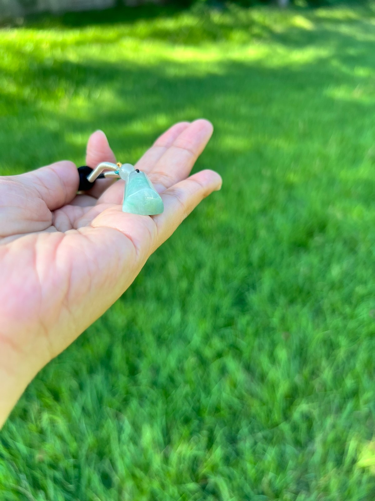 Icy Green 100% Natural Grade A Jadeite Jade Pendant H229 1