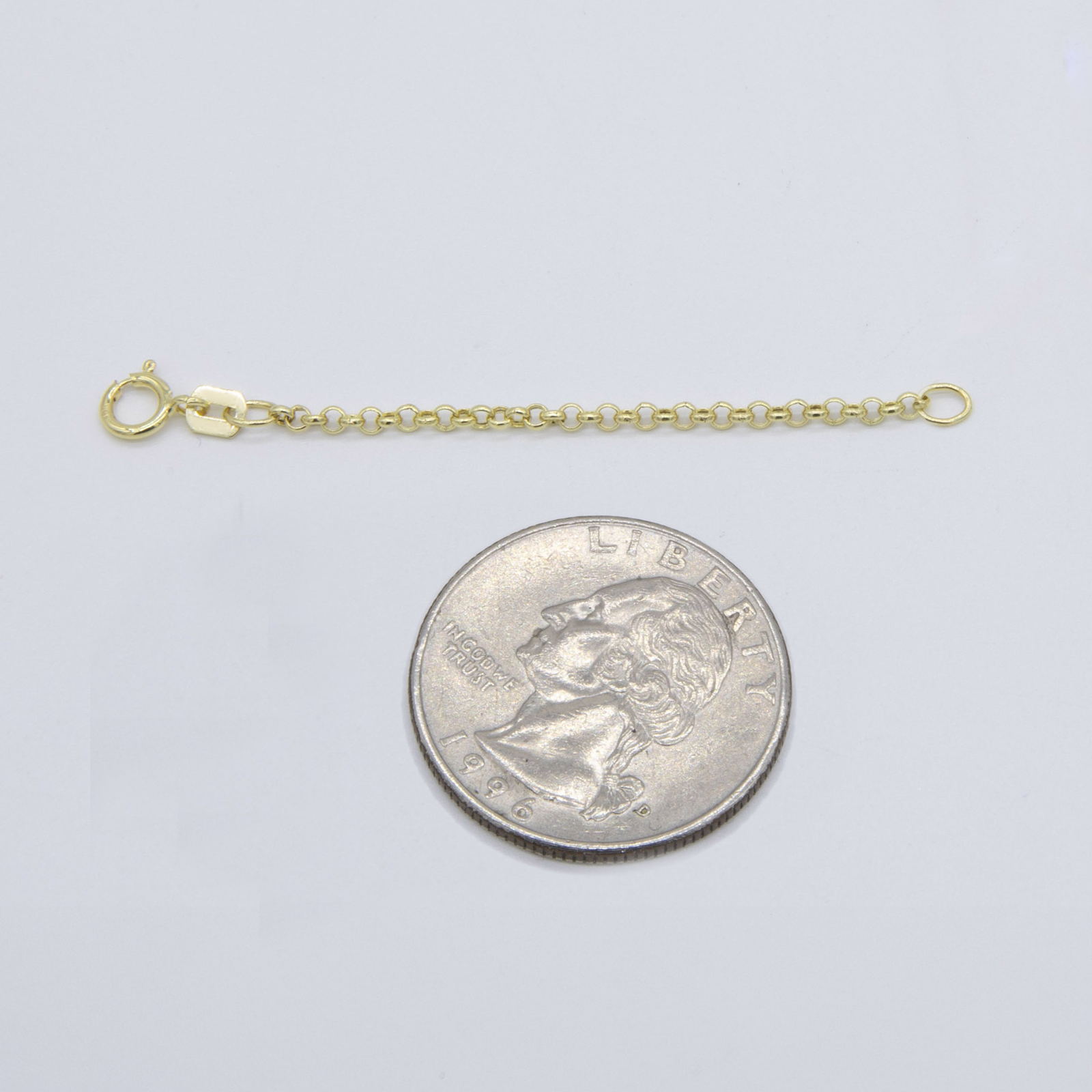 2mm Rolo Chain Extender for Necklace Bracelet Chain 10K Yellow Gold
