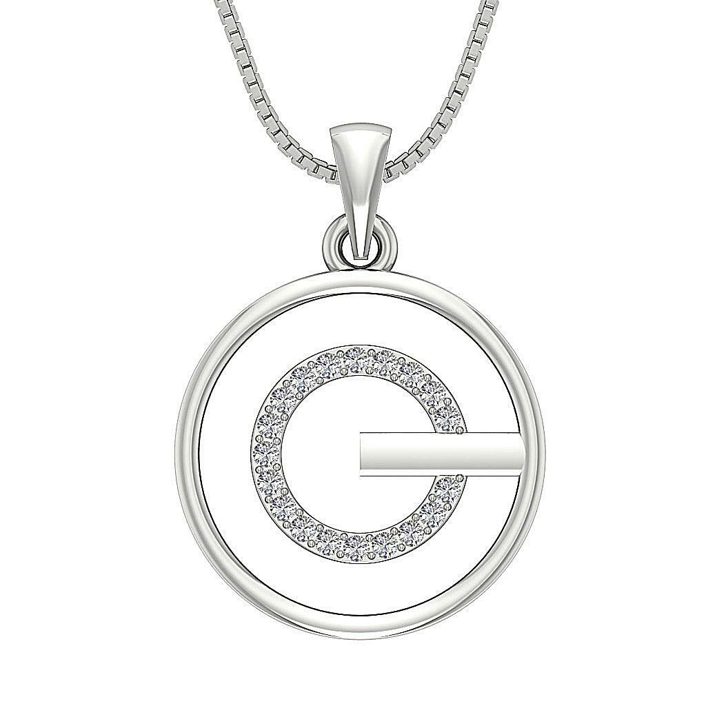 SI1 G 0.35Ct Genuine Diamond Circle Pendant Necklace Prong Set Rose Gold 1.0Inch