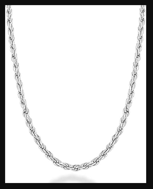 Solid 925 Sterling Silver Italian 2Mm Diamond-Cut Braided Rope Chain Neckla