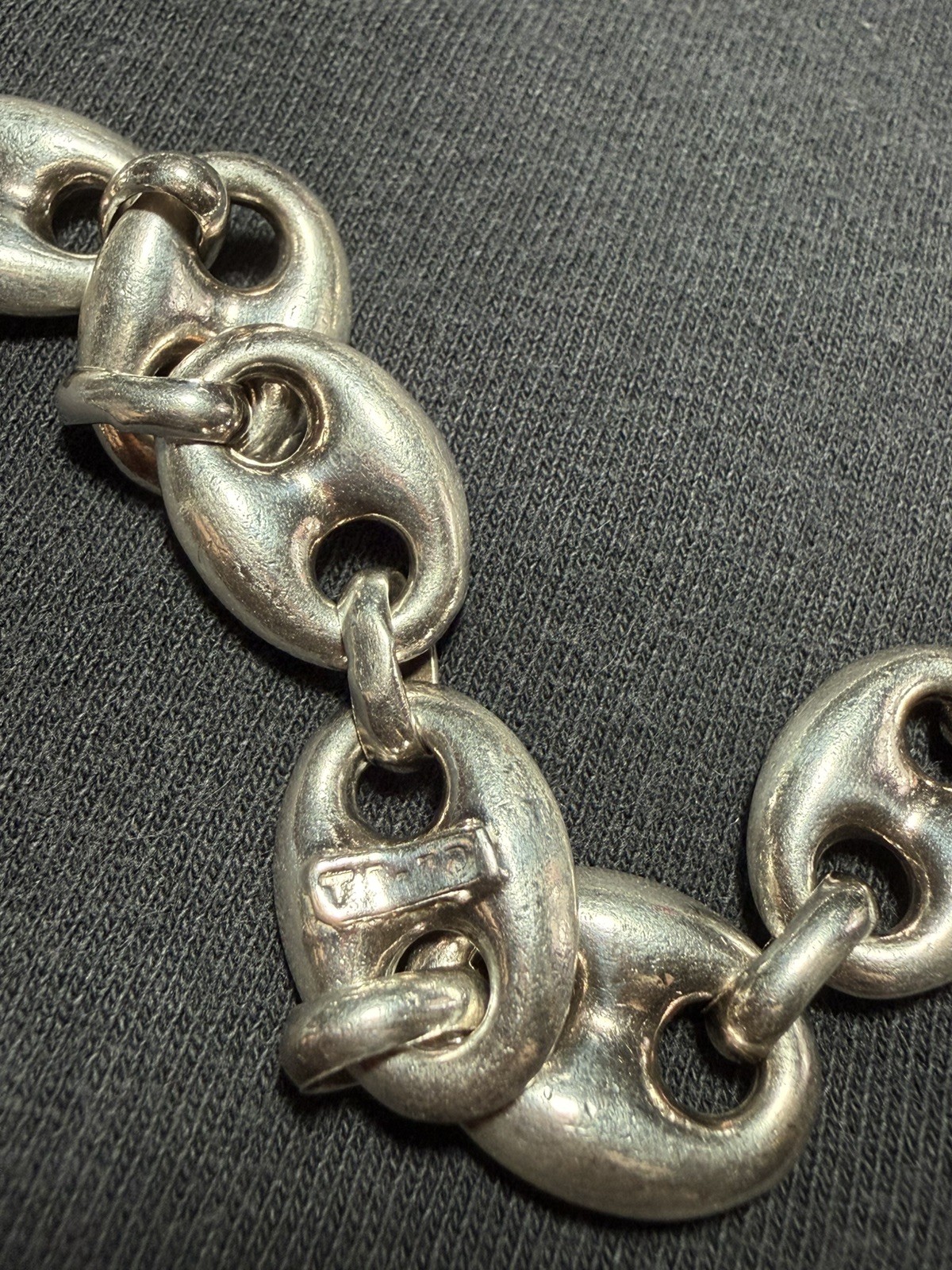 Solid Sterling Silver puff mariner Link Chain Heavy – 105 Grams 21in vintage 90s