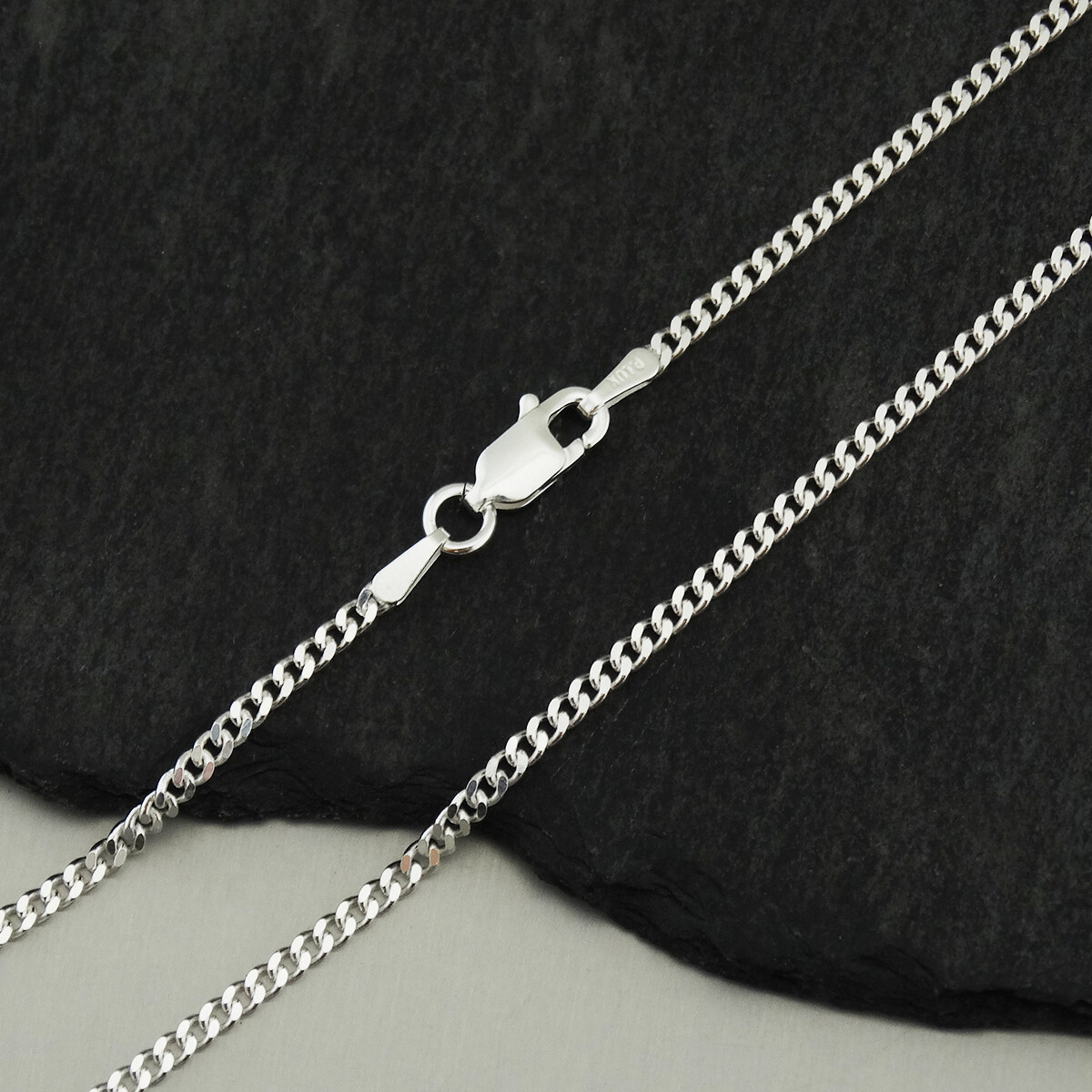 Sterling Silver 2.6mm Curb Link Chain Necklace, 925 Italy Lobster Clasp 16″- 30″