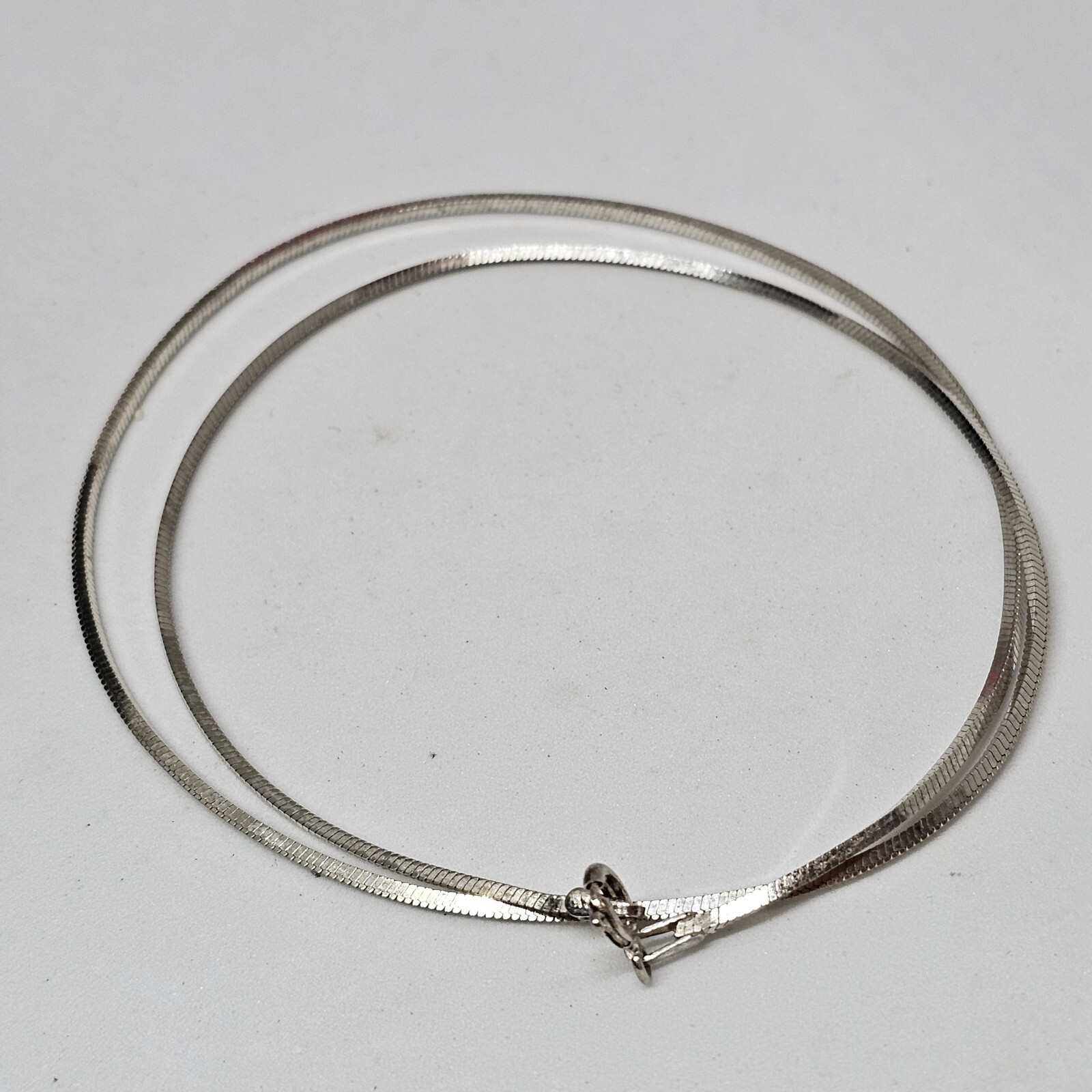 FAS 925 Sterling Silver Shiny Chain Necklace 18″ Long ITALY