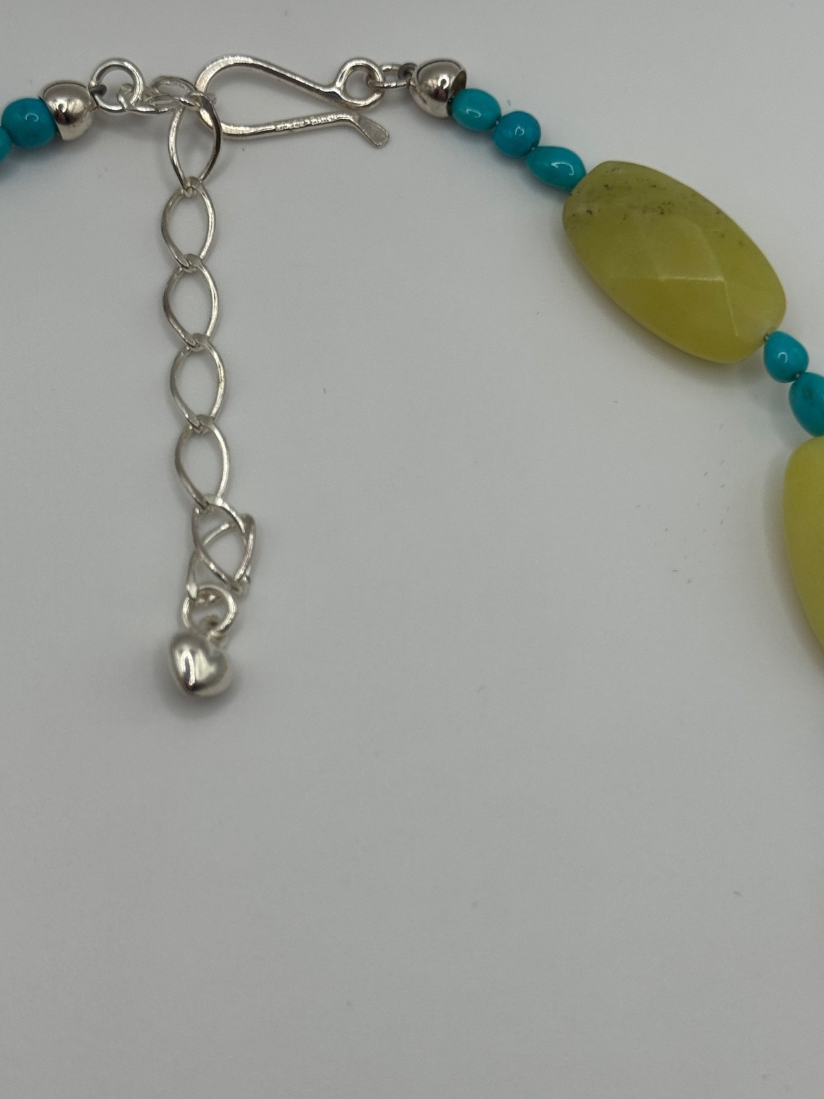 Jay King DTR Mine Finds Serpentine Turquoise Sterling Silver Clasp Necklace