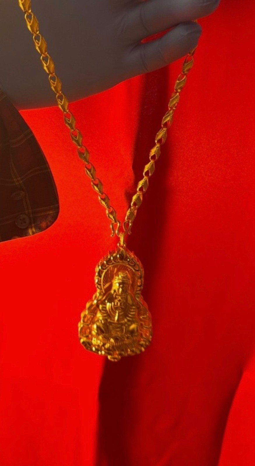 24k gold filled necklace and Buddha pendant