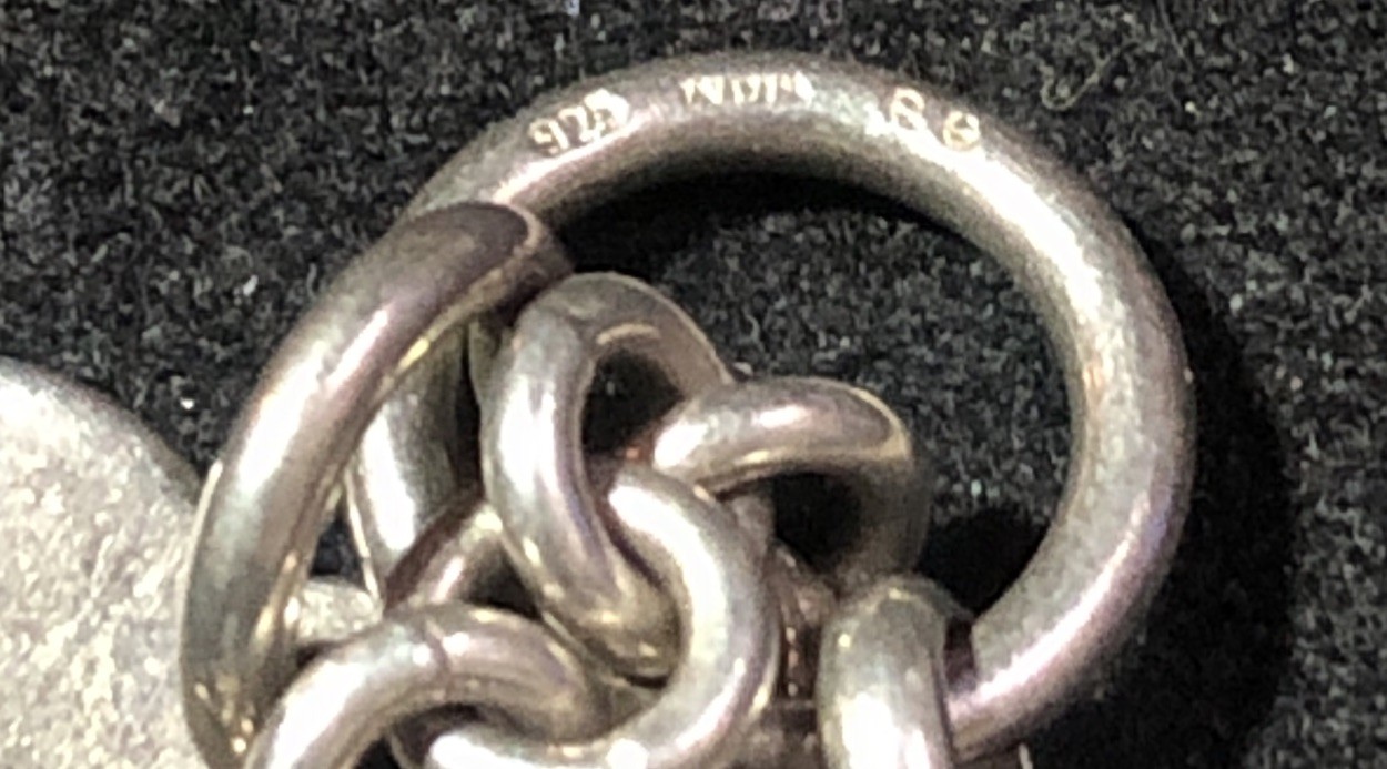 Sterling Silver Heart Charm Toggle Cable Chain Necklace