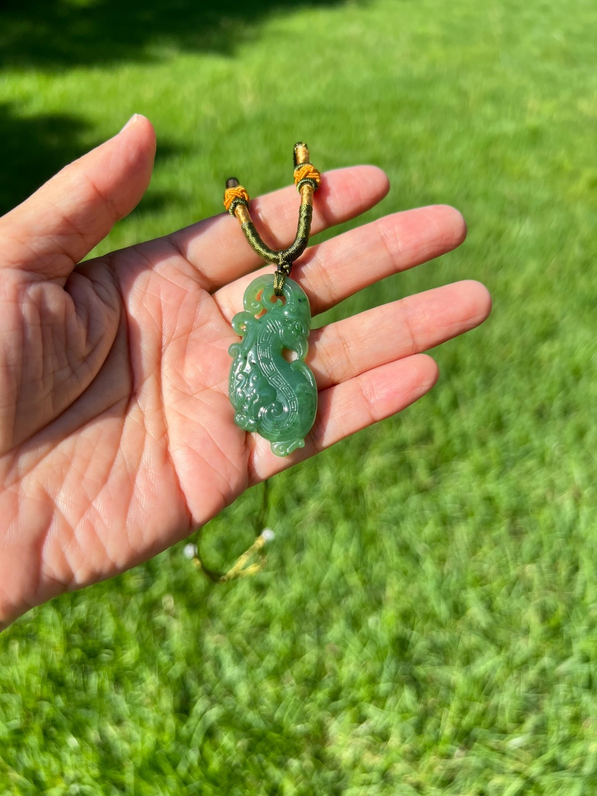 Genuine 100% Natural Nephrite Jade Phoenix Pendant H66 a2