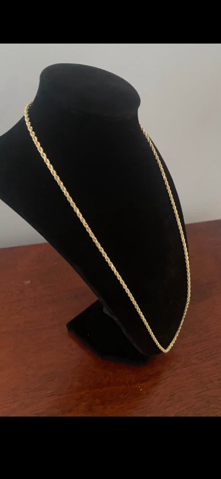 Solid 10 Karat Yellow Gold Diamond Cut Rope Necklace 24 2.5MM