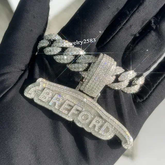 Certified Lab Grown Unique Style DJ Party Custom Car Pendant For Him 925 Silver