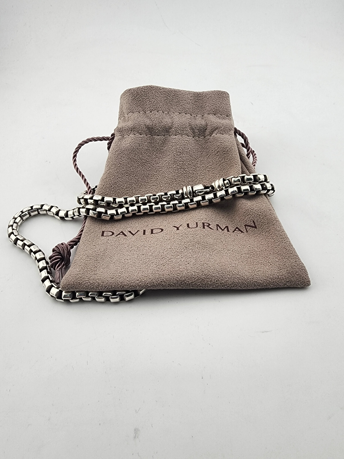 DAVID YURMAN SILVER BOX CHAIN LINK NECKLACE 5.10mm