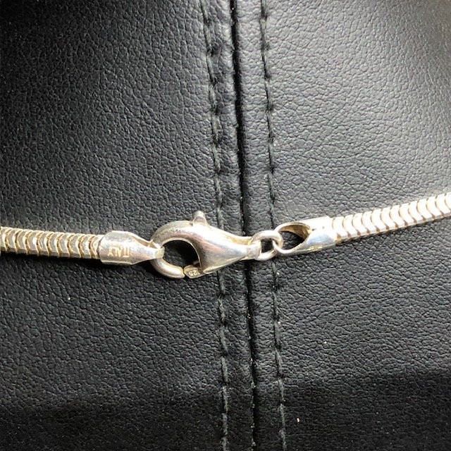 B0170 MILOR Sterling Silver 925 Squared snake Chain Necklace 20″ 16.1grams