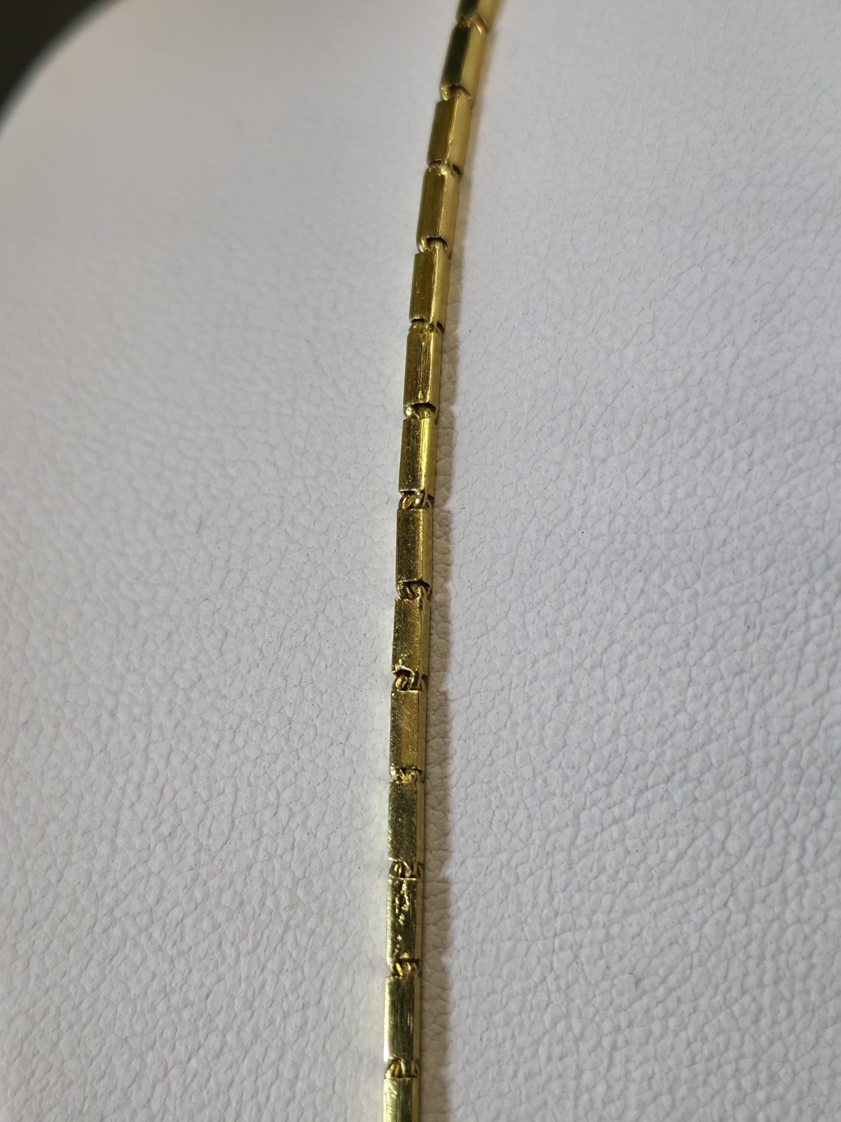 24k Yellow Gold Bar Link Chain Necklace 20.5″ 1.4mm