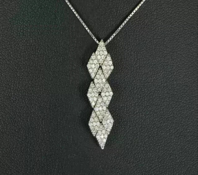1.90CT Round Cut Lab Created Diamond Women’s Gift Pendant 14K White Gold Plated