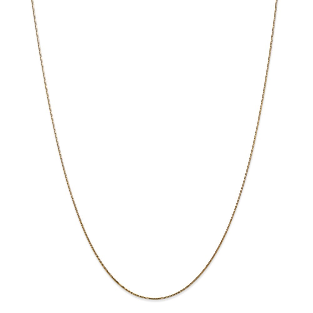 14k Yellow Gold .80mm Round Snake Chain Necklace 14 Inch