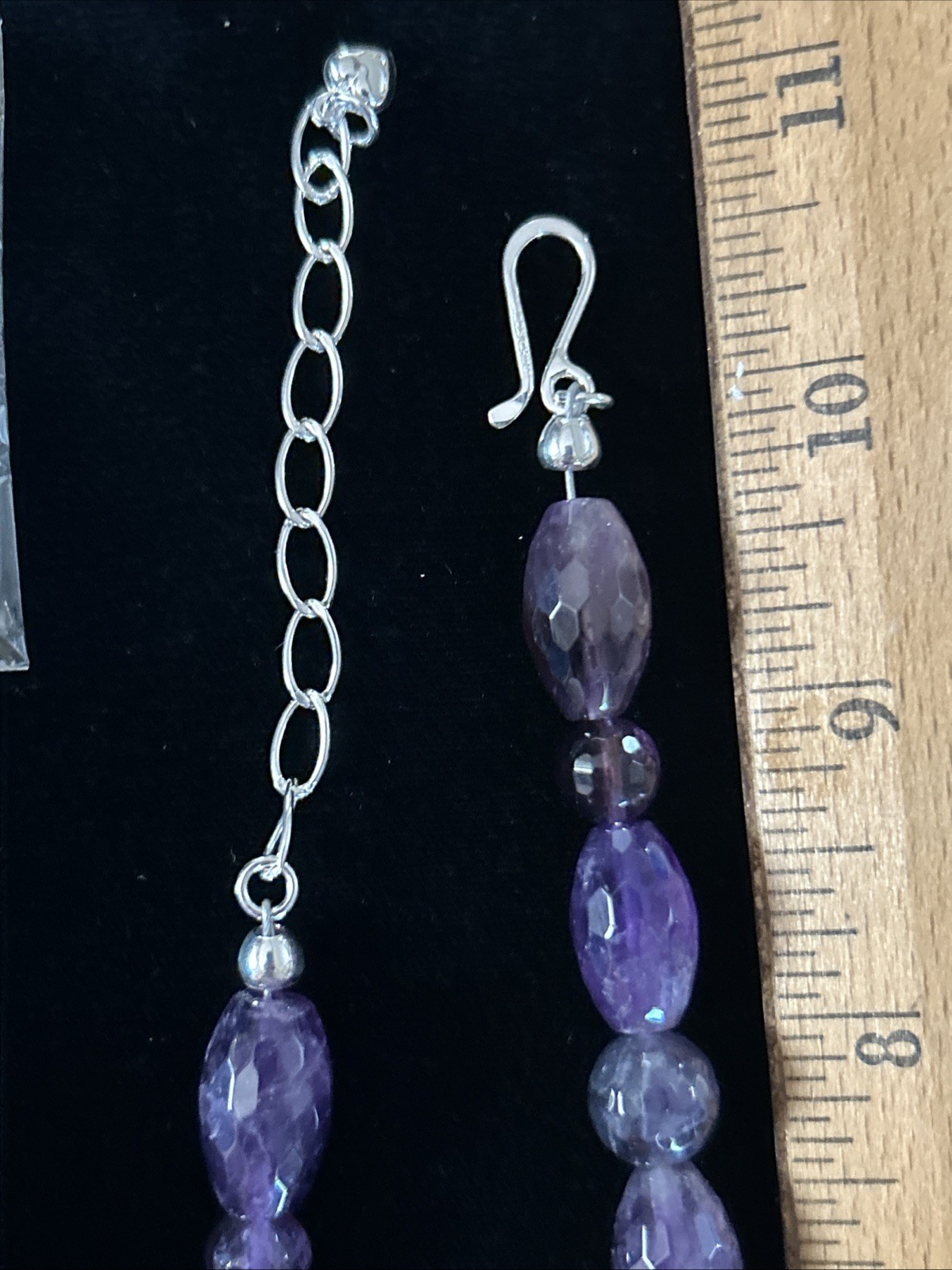 Jay King Mine Finds DTR Sterling Silver Purple Amethyst Necklace 20”-22 NIB