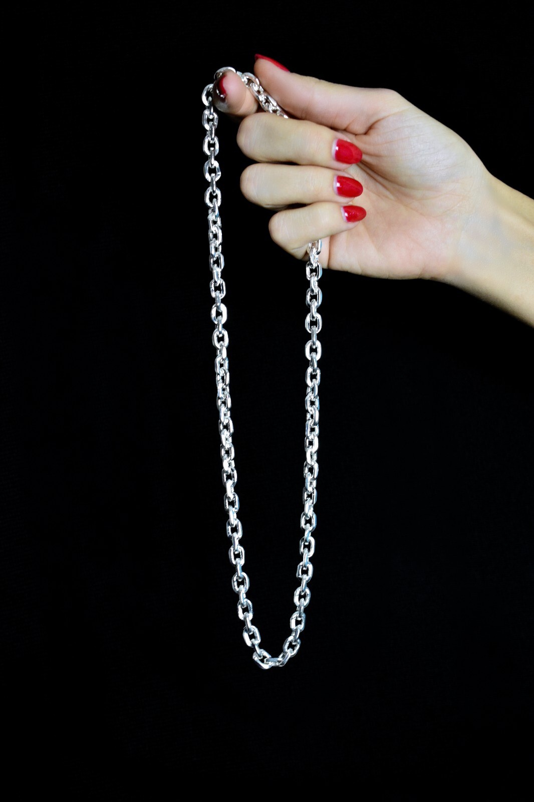 999 Silver ANCHOR LINK CHAIN NECKLACE | Handmade, Never Rusts, Customized Luxury