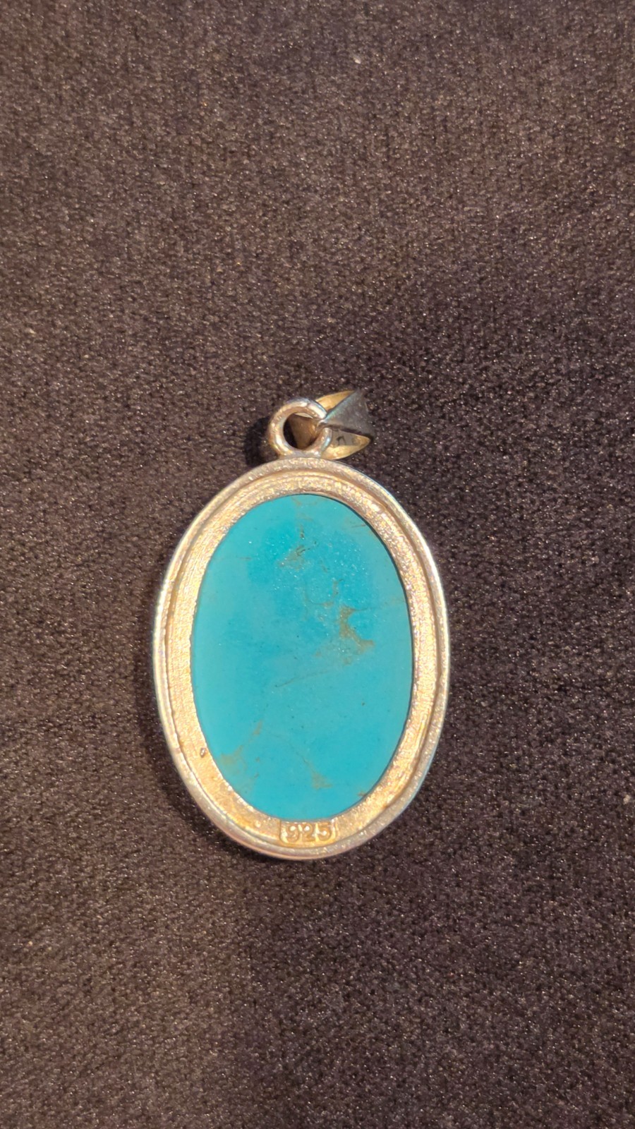 VTG CI Caspian International 925 Sterling Silver Genuine Turquoise Pendant QVC