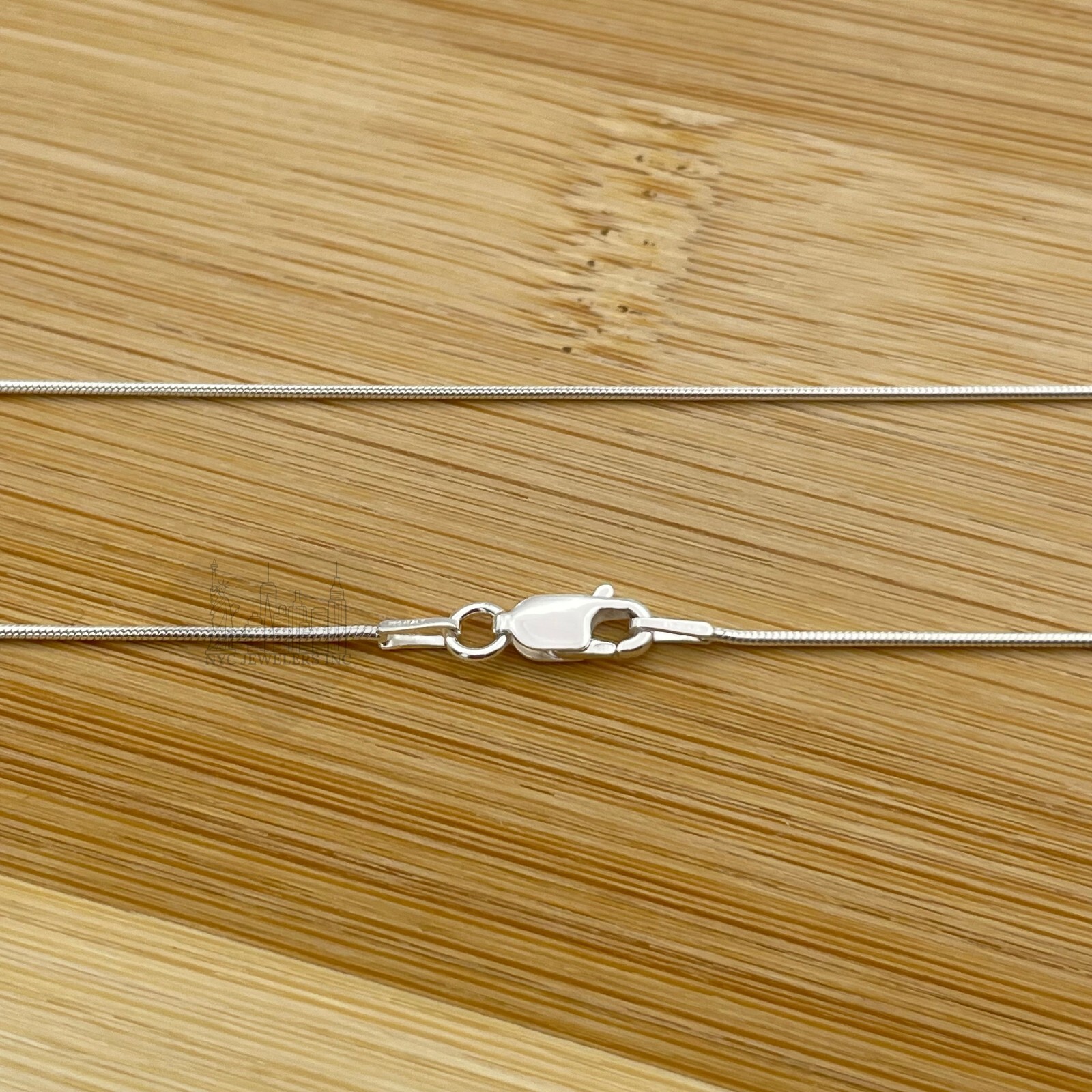 Italian Solid Sterling Silver Snake Chain Necklace Thin 925 Silver Chain 1.2MM