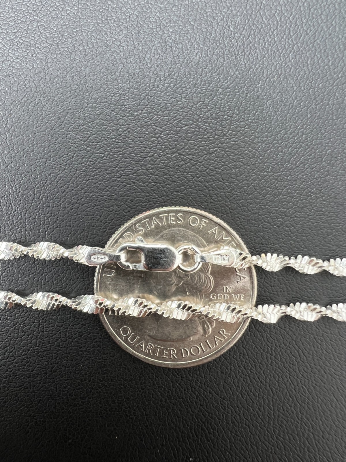 Real 925 Sterling Silver 2.5mm Loose Singapore Rope Chain Necklace Mens Ladies