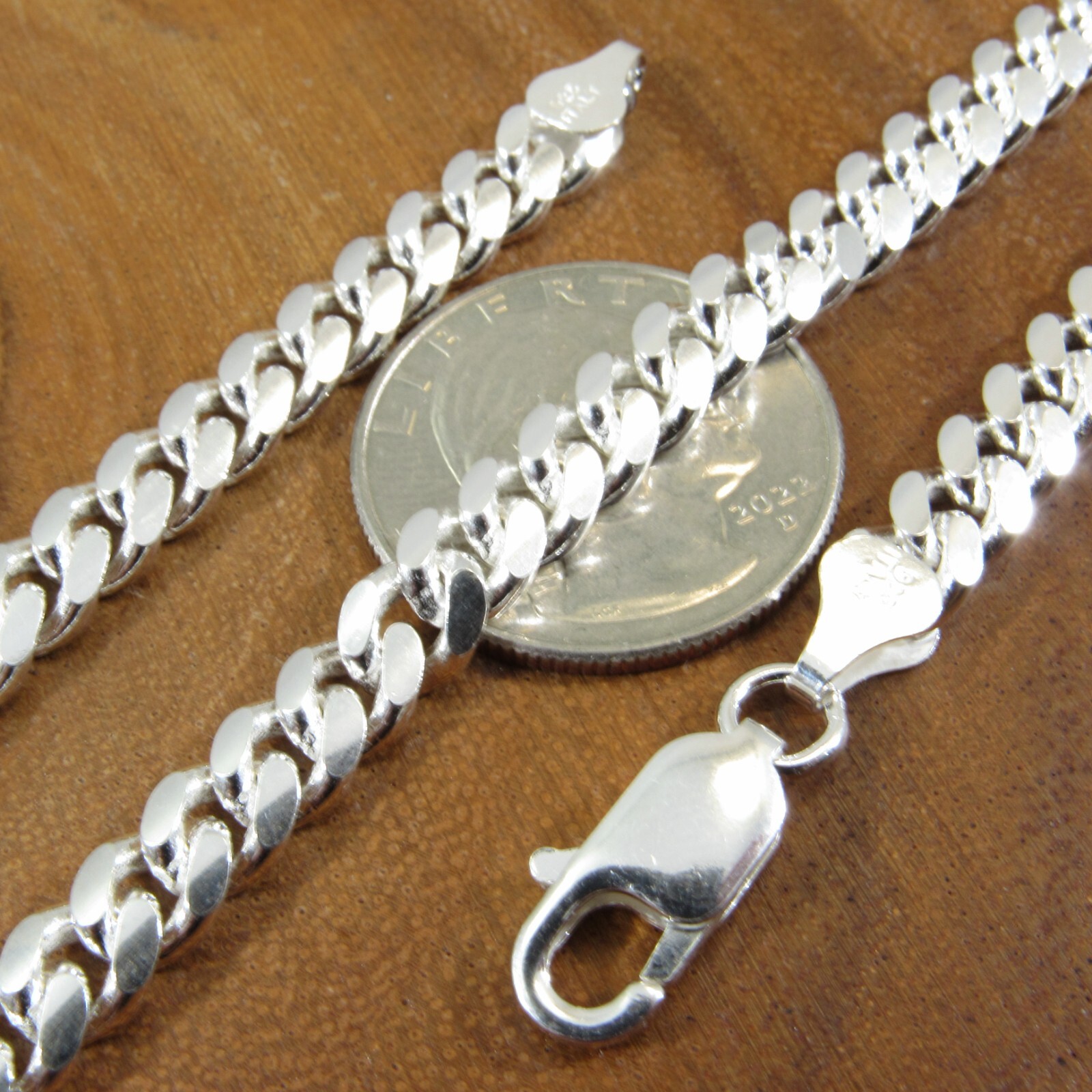 6.3MM Solid 925 Sterling Silver Men’s Italian MIAMI CUBAN Chain Made in Italy