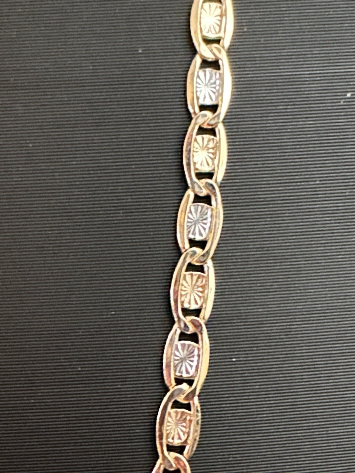 10k Tricolor Gold Diamond Cut Valentino Chain 20” 3mm