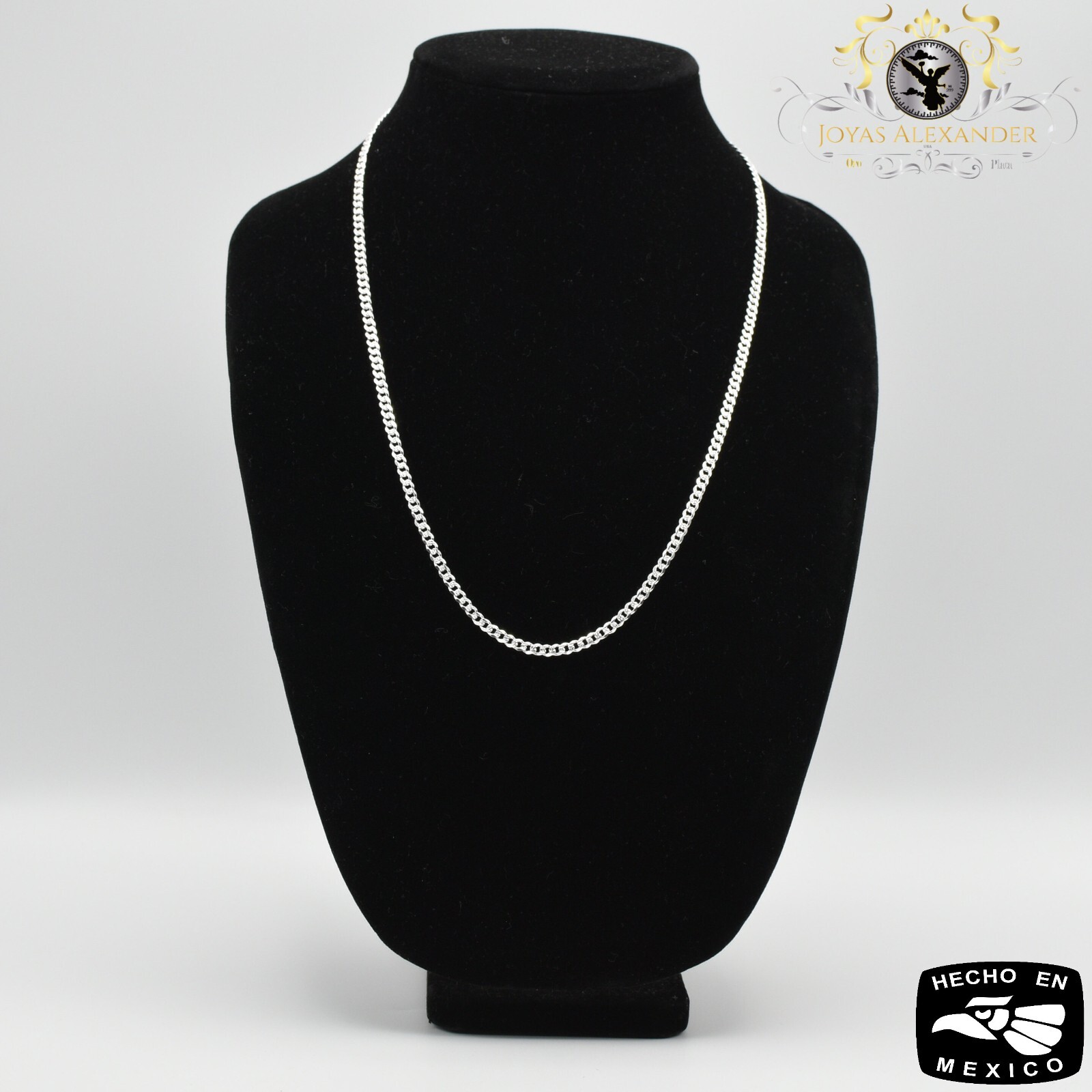 Curb Link Men’s Chain Plata Mexico Sterling Silver Diamond Cut Women’s Necklace