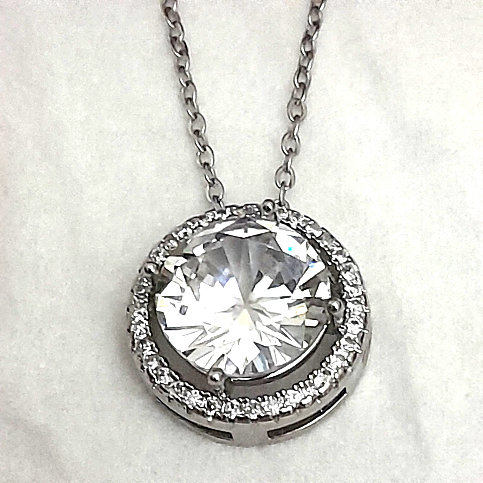 6.0 Ct Pendant Necklace Stunning Brazil Sapphire 925 Sterling Silver 18″ Chain