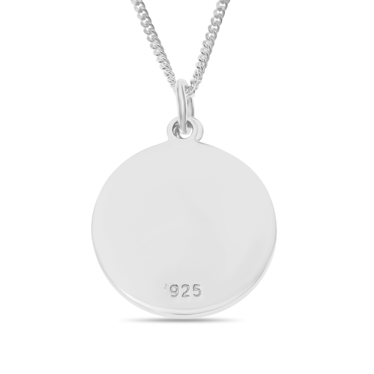 Cross Charm Message Disc Pendent – Sterling Silver, I am with you always