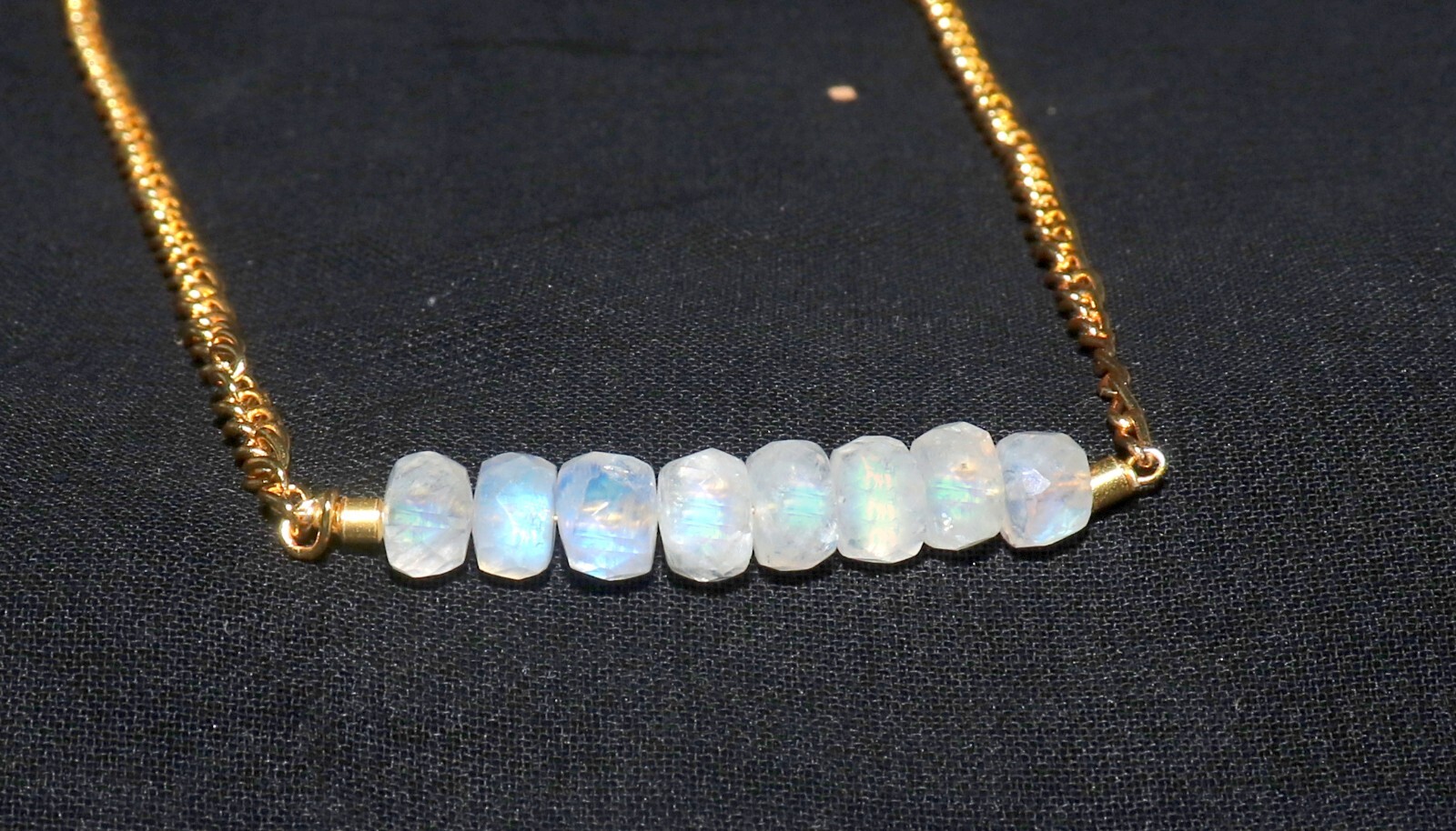 Natural rainbow moonstone choker necklace moonstone bead 6 mm moonstone gemstone