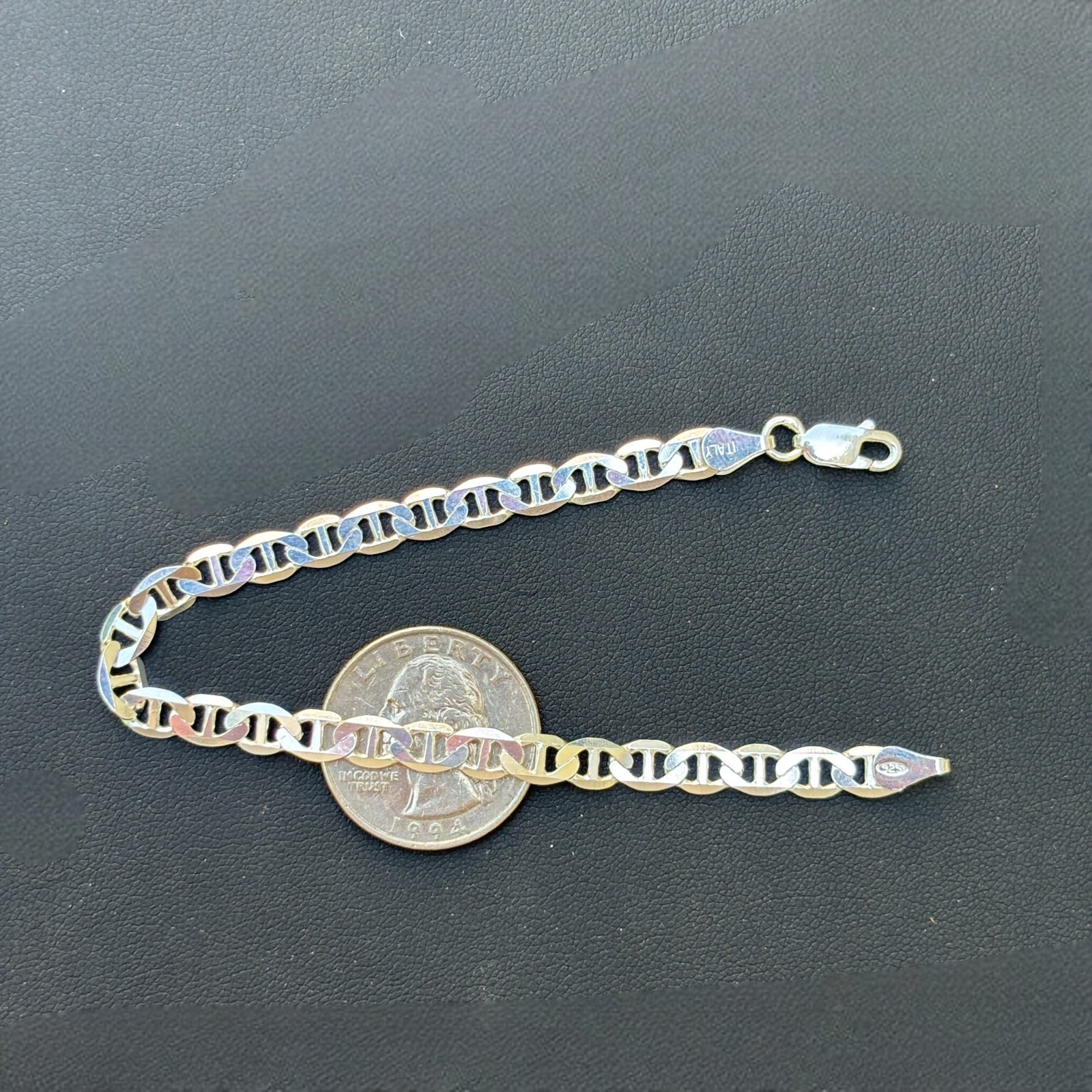 5mm Mariner Link Bracelet – Real Solid 925 Sterling Silver Or 14k Gold Vermeil