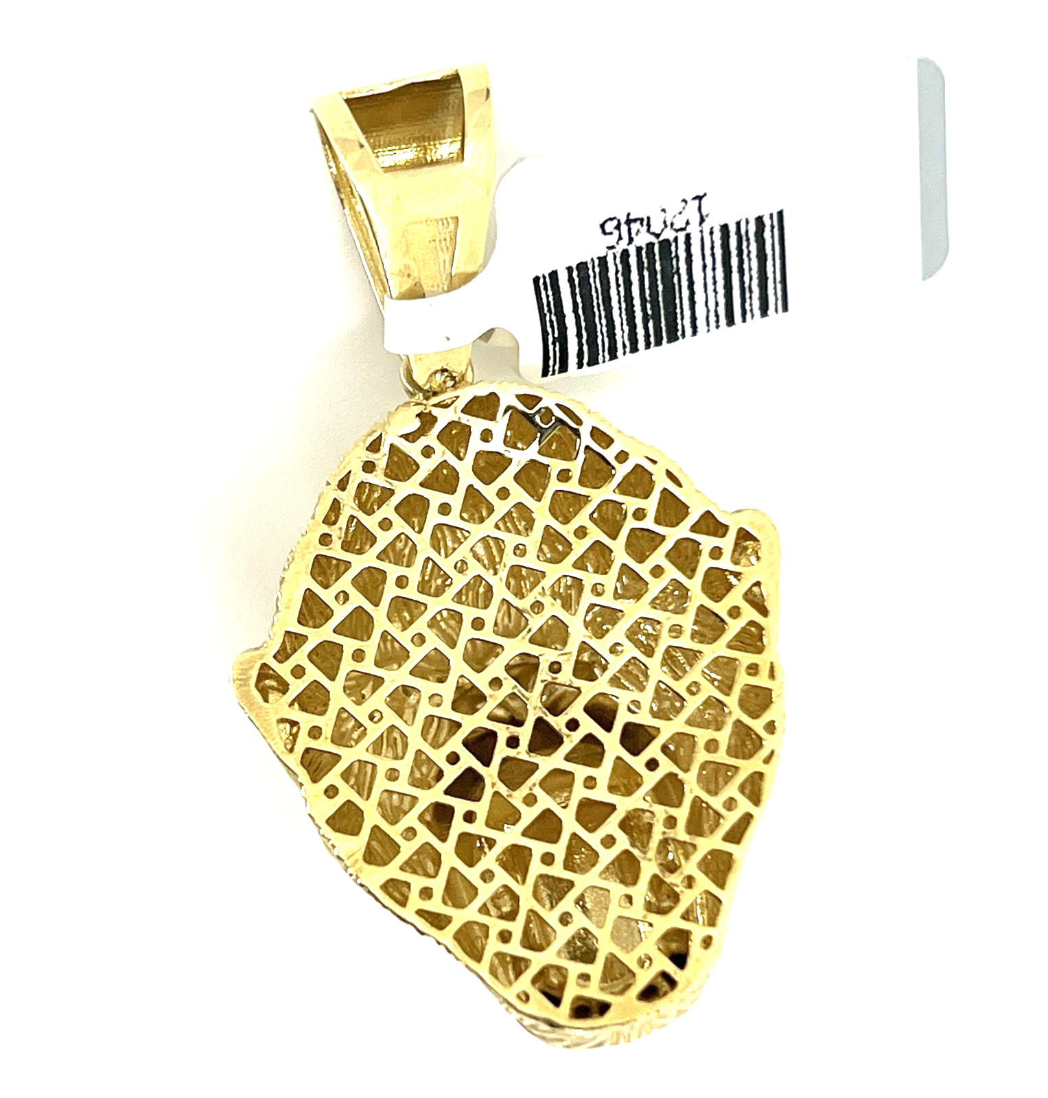 10K Solid Yellow Gold Roaring Gorilla Head Pendant Heavy Silverback Italy