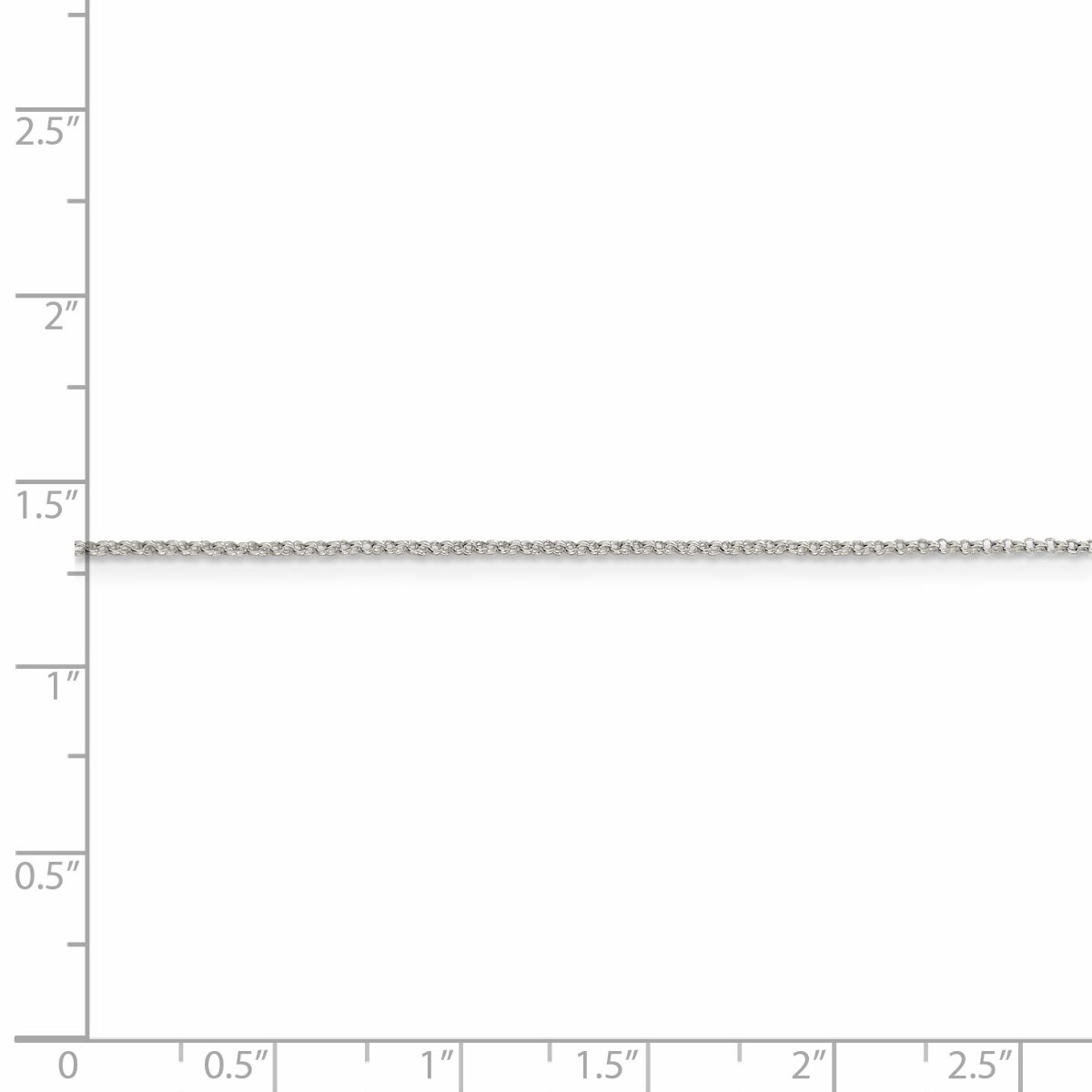 Sterling Silver Rolo Chain 16″,18″, 20″, 22″, 24″, 26″, 28″, 30″ Inch Lengths