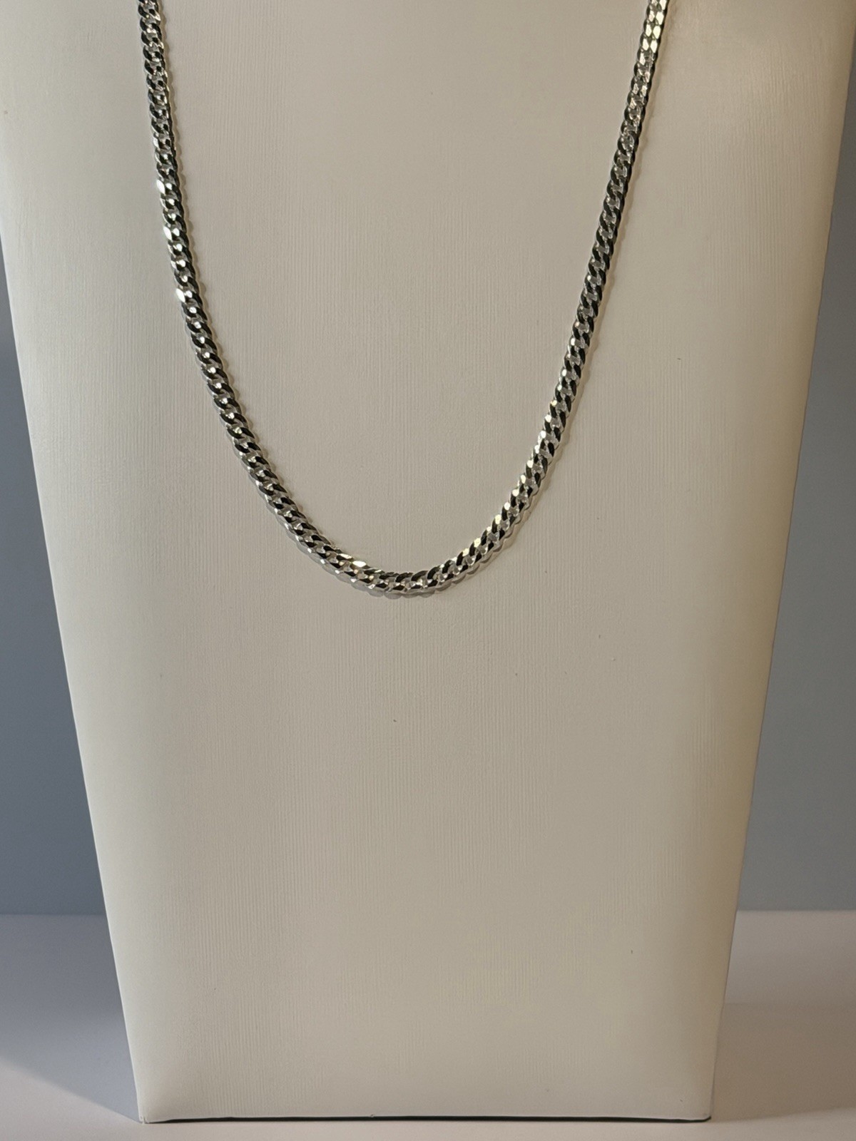 925 Sterling Silver Italy 20” 3mm Cuban Curb Link Chain Necklace