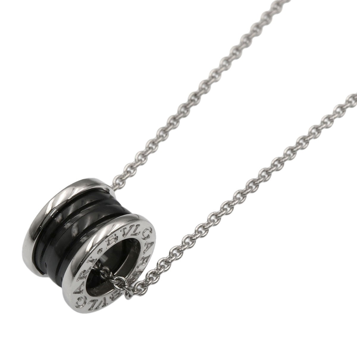BVLGARI B.zero1 Save the Children Necklace Silver Ceramic Ladies [Used]