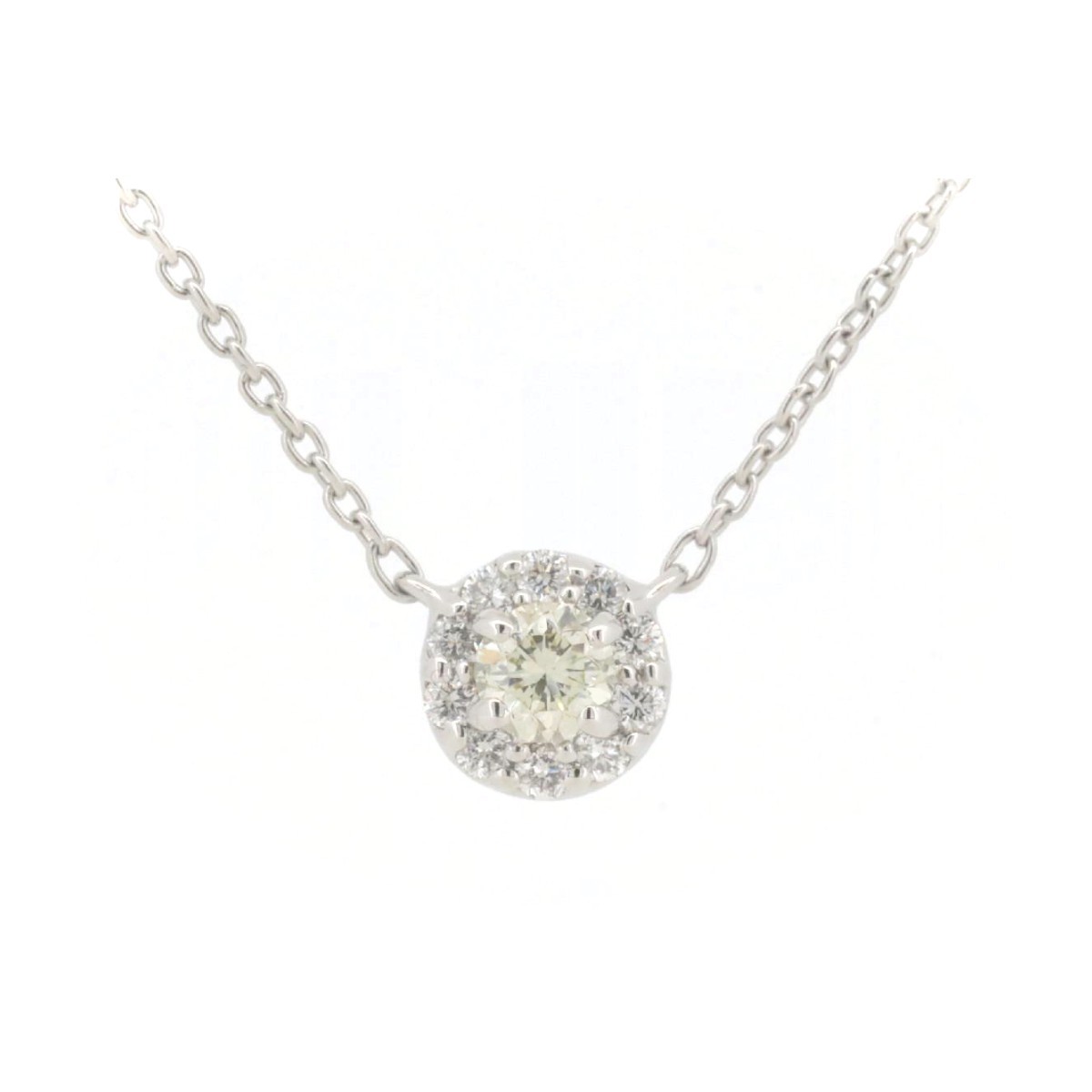 Star Jewelry Yellow Diamond Necklace 0.10ct 0.08ct Pt950 (Platinum)