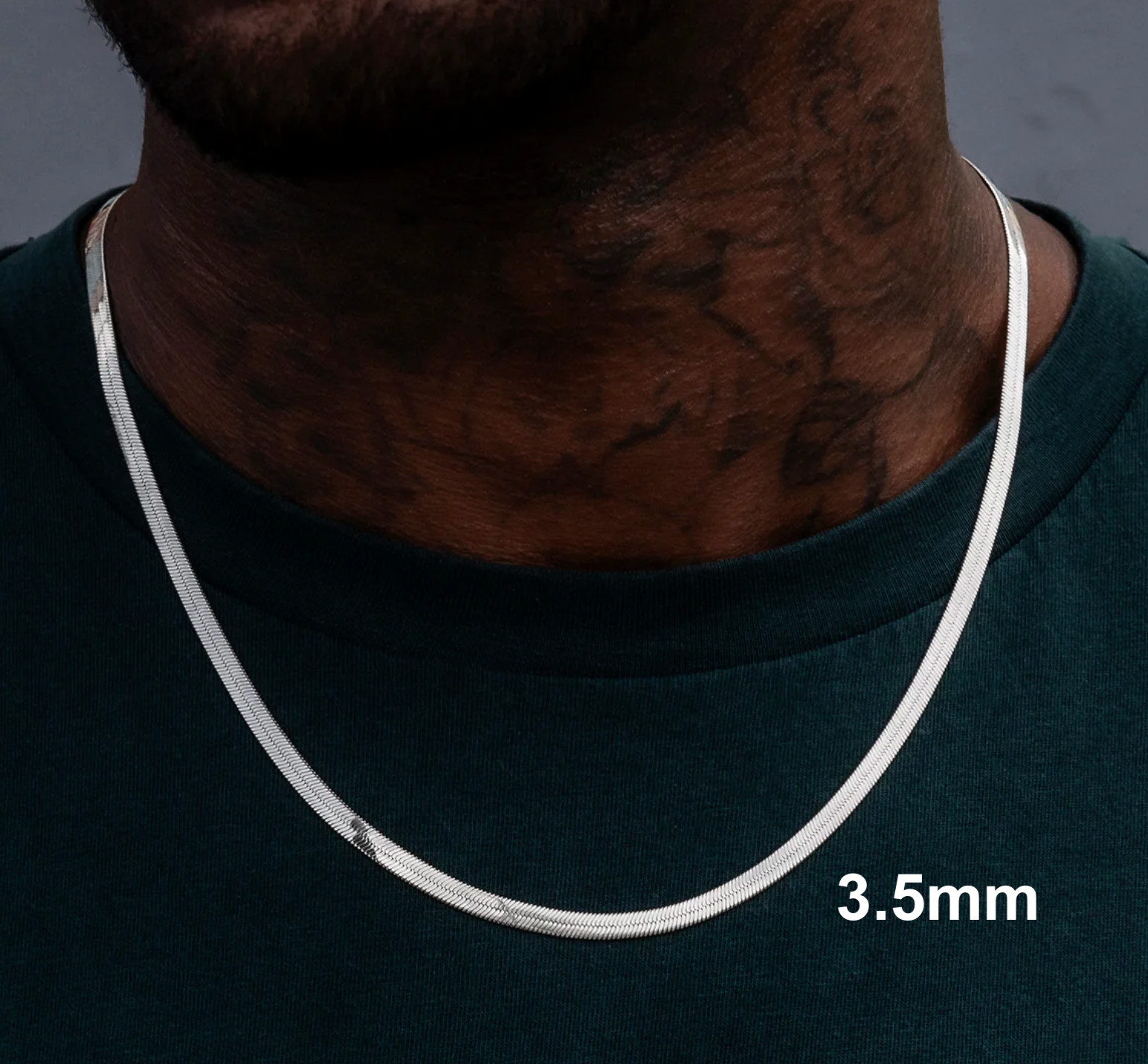 Italian Solid Sterling Silver Herringbone Chain Necklace 925 Silver Chain UNISEX