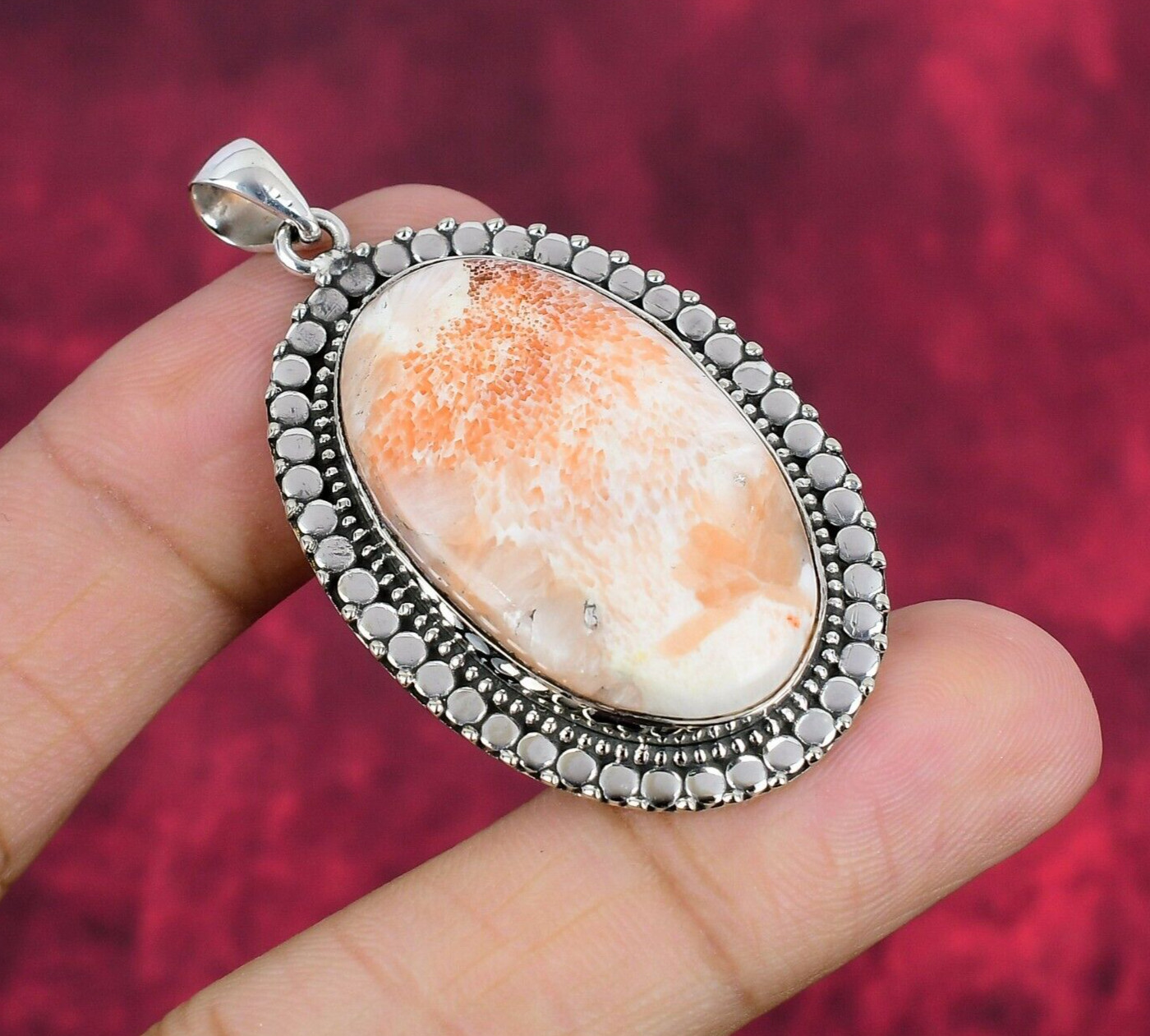 Scolecite Gemstone Handmade 925 Sterling Silver Pendant Everyday Jewelry