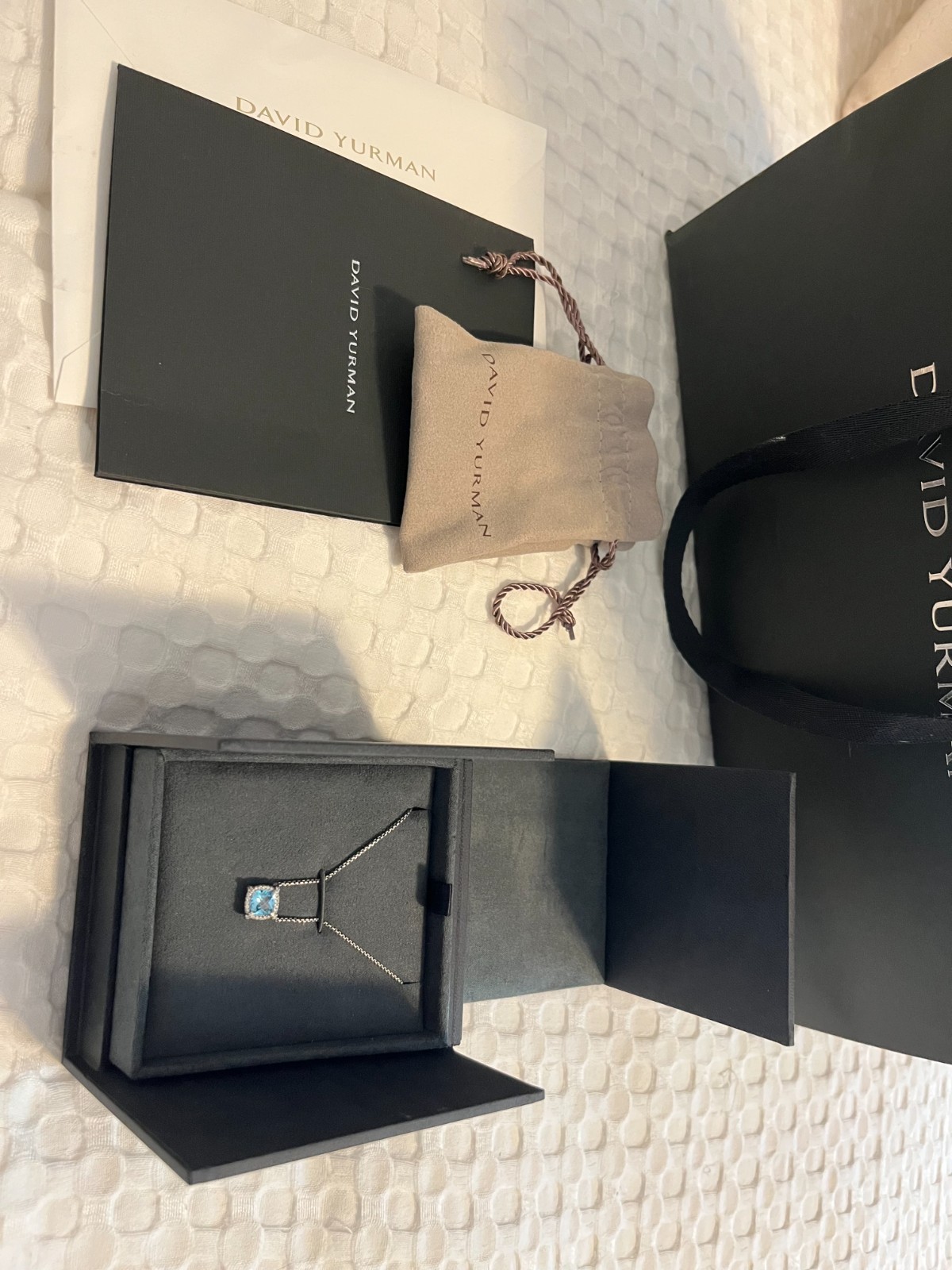 David Yurman Petite Chatelaine® Pavé Bezel Pendant Necklace