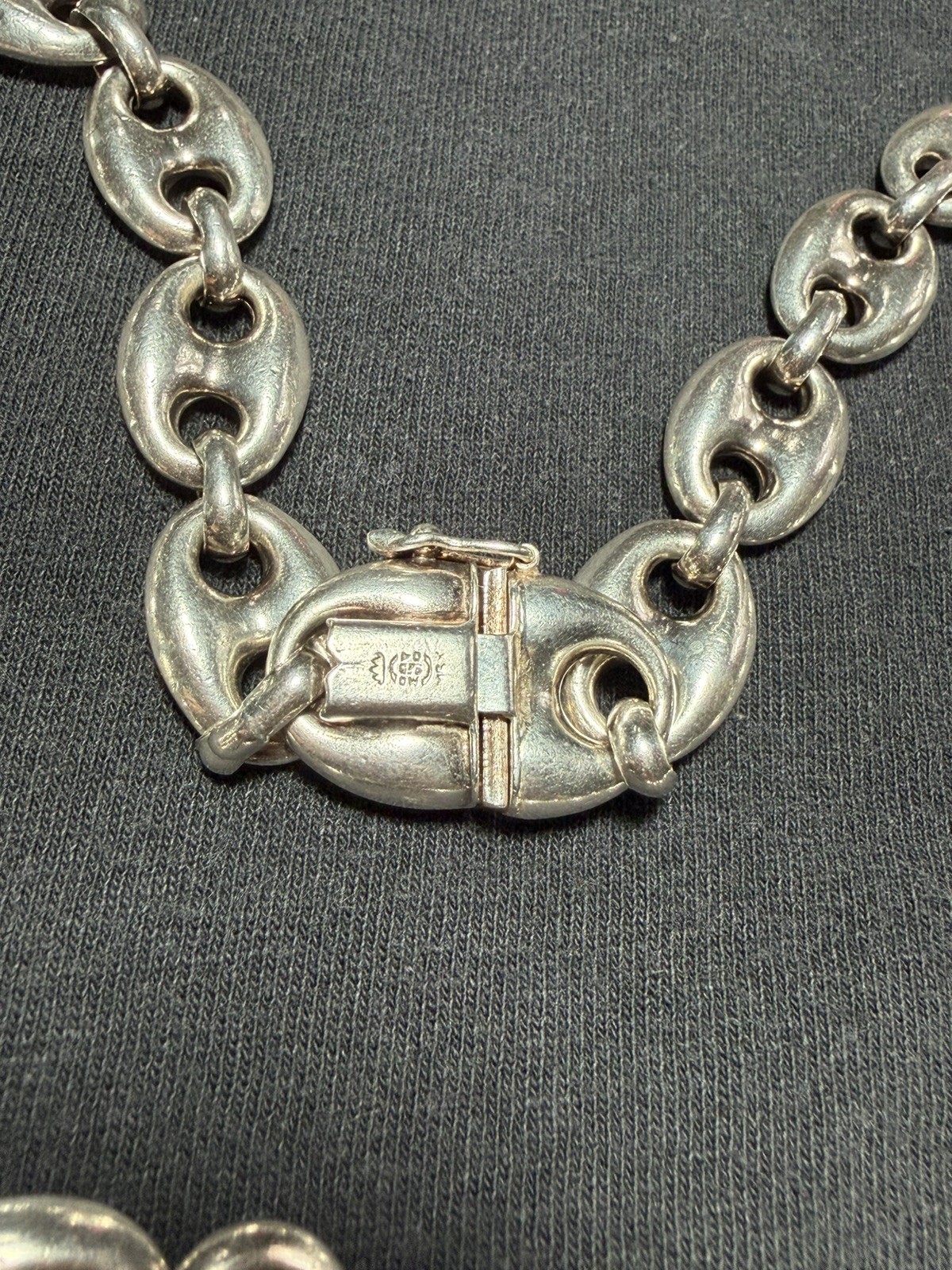 Solid Sterling Silver puff mariner Link Chain Heavy – 105 Grams 21in vintage 90s