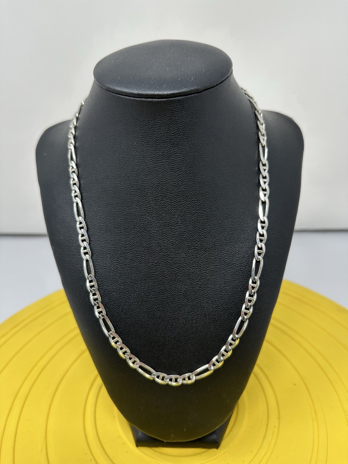 Sterling Silver Italian Cuban Link Choker Necklace Elegant Modern Chic 24g 19 In